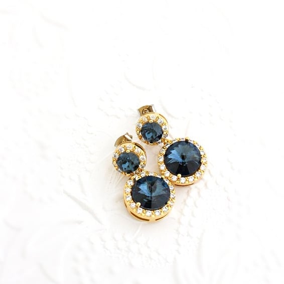 Do you want to hear the story of these earrings? Well, it's something like this:
&quot;Once upon a time, there was a bride who saw some cute little earrings online. She loved them, but they didn't match the color of the rest of her accessories. She h