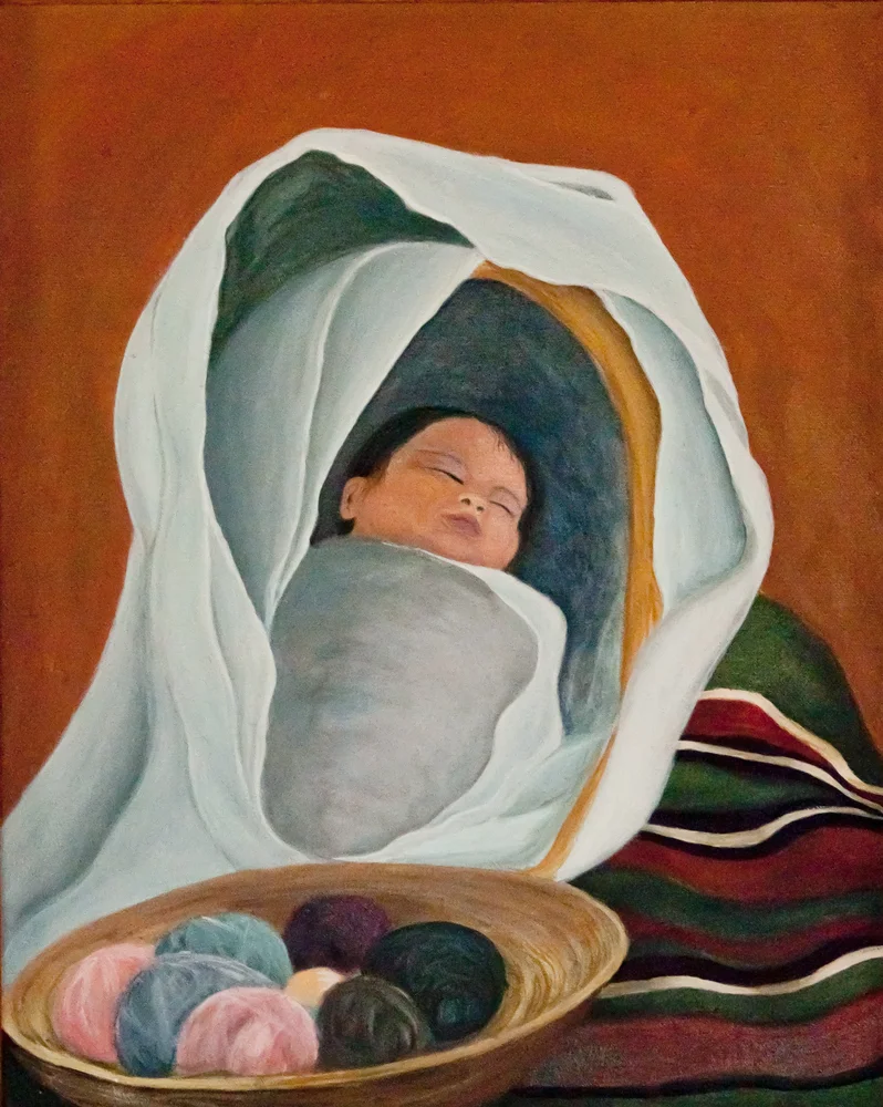 Weaver's Child , Acrylic on Canvas