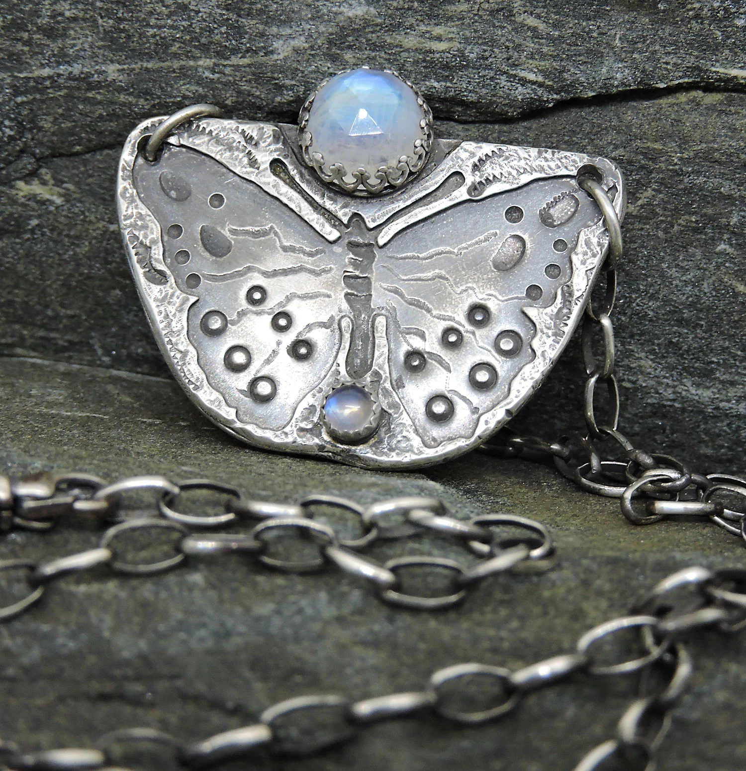Butterfly Necklace with Moonstone (sold)