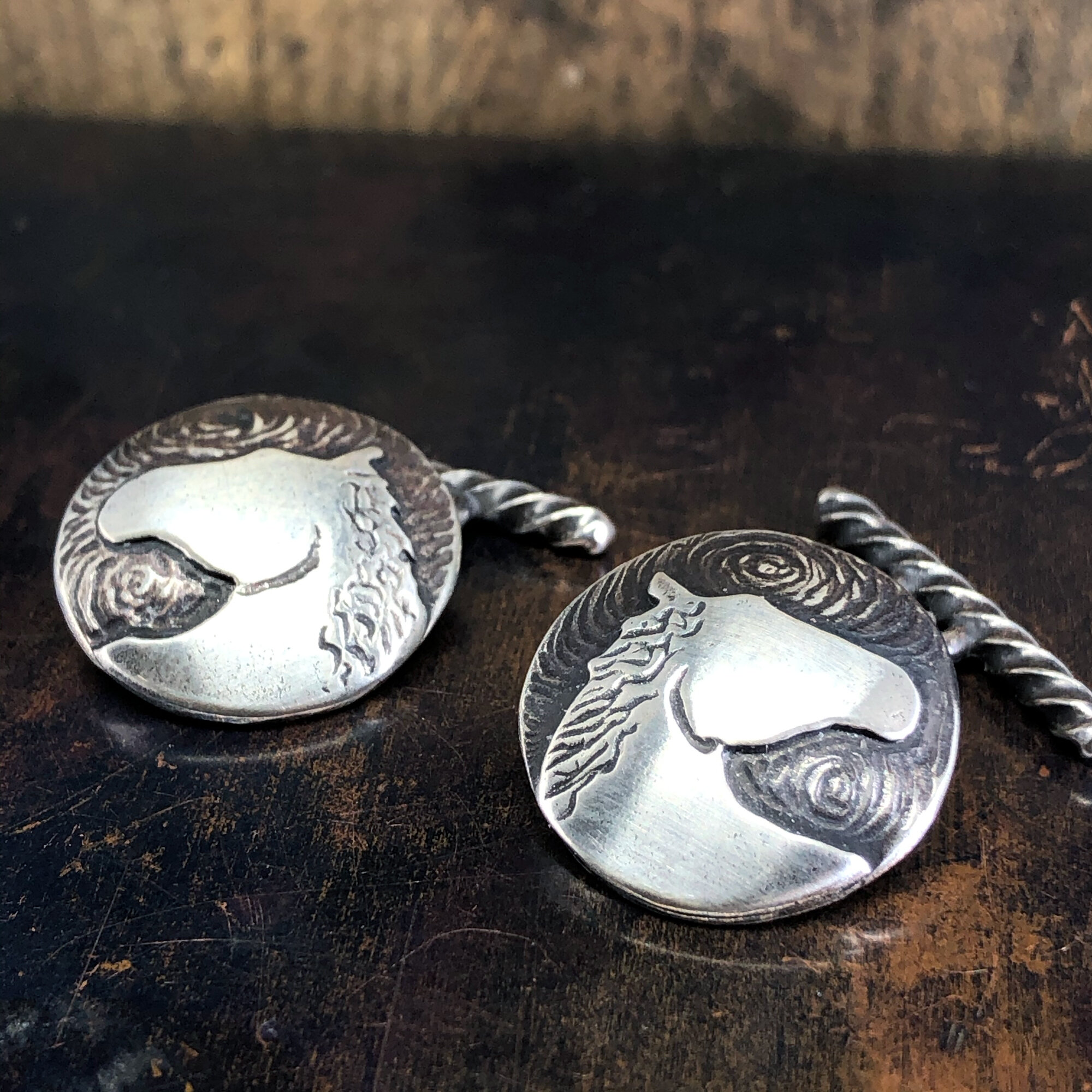 Handmade Sterling Silver Horse Cuff Links beautiful gift or for yourself