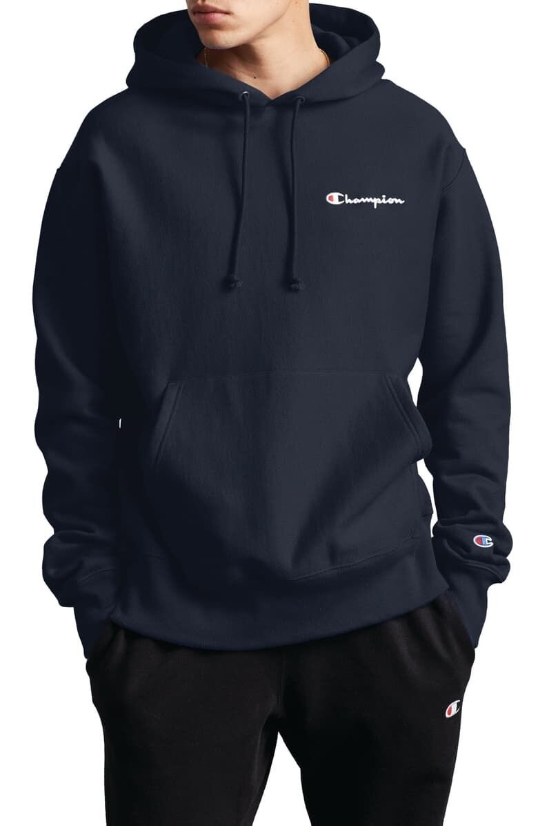 Champion Reverse Weave® Script Chest Logo Hoodie On Sale For 40% Off ...