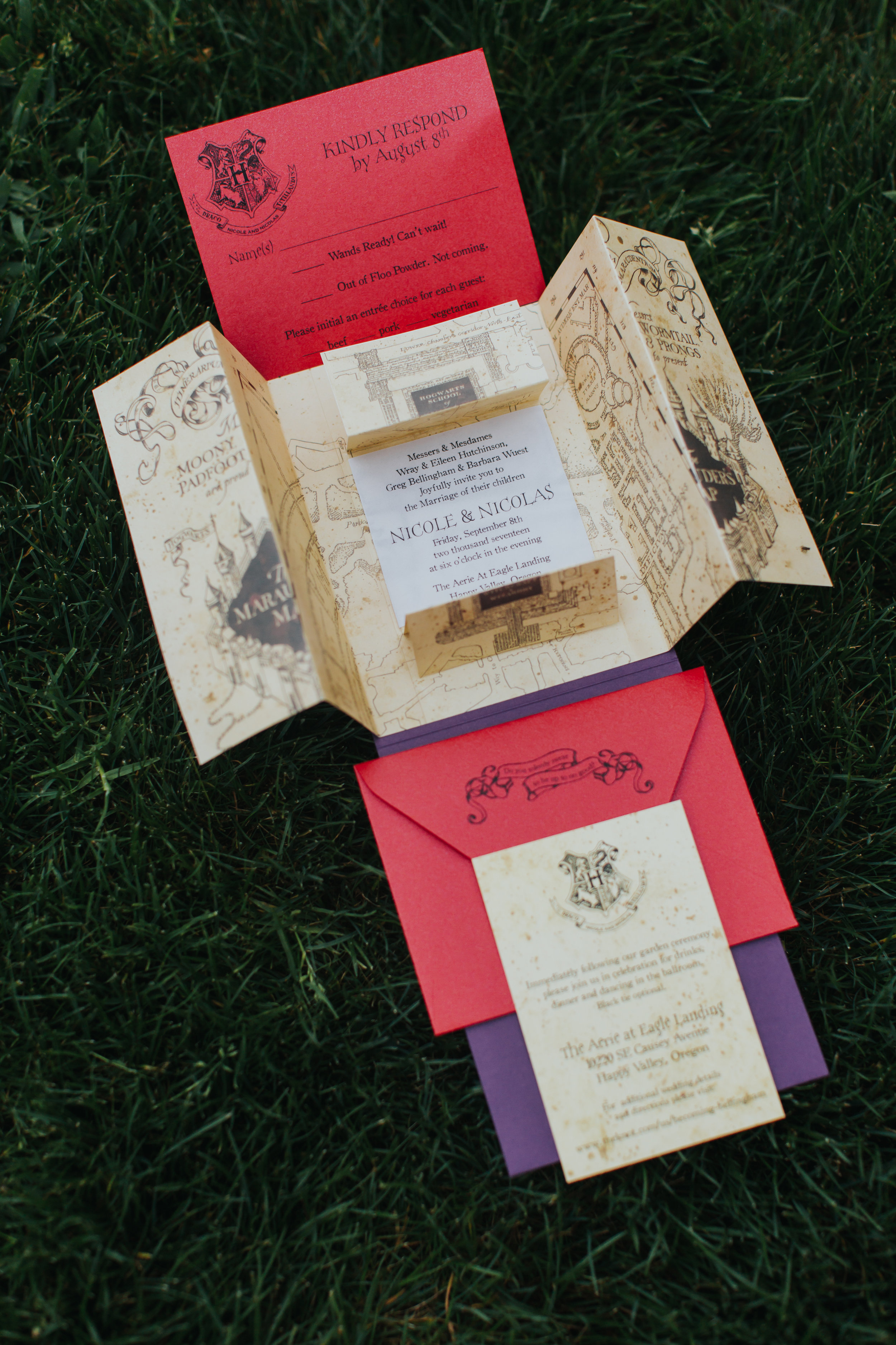 crave-design.com | andreazajonc.com | Harry Potter Wedding | Custom Wedding Stationery | Wedding Invitation suite 