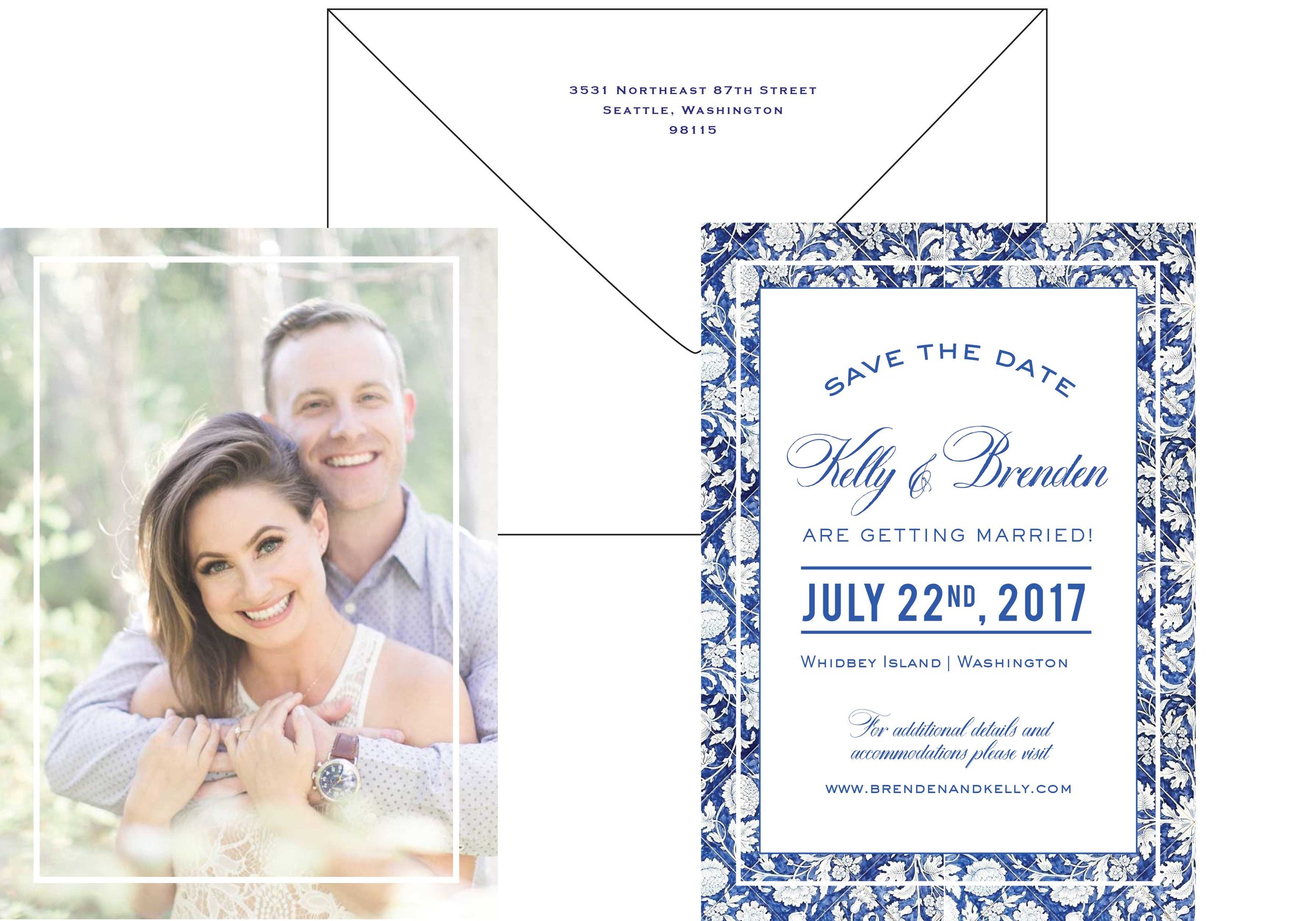 Crave Design | cobalt blue | classic chic | save the date