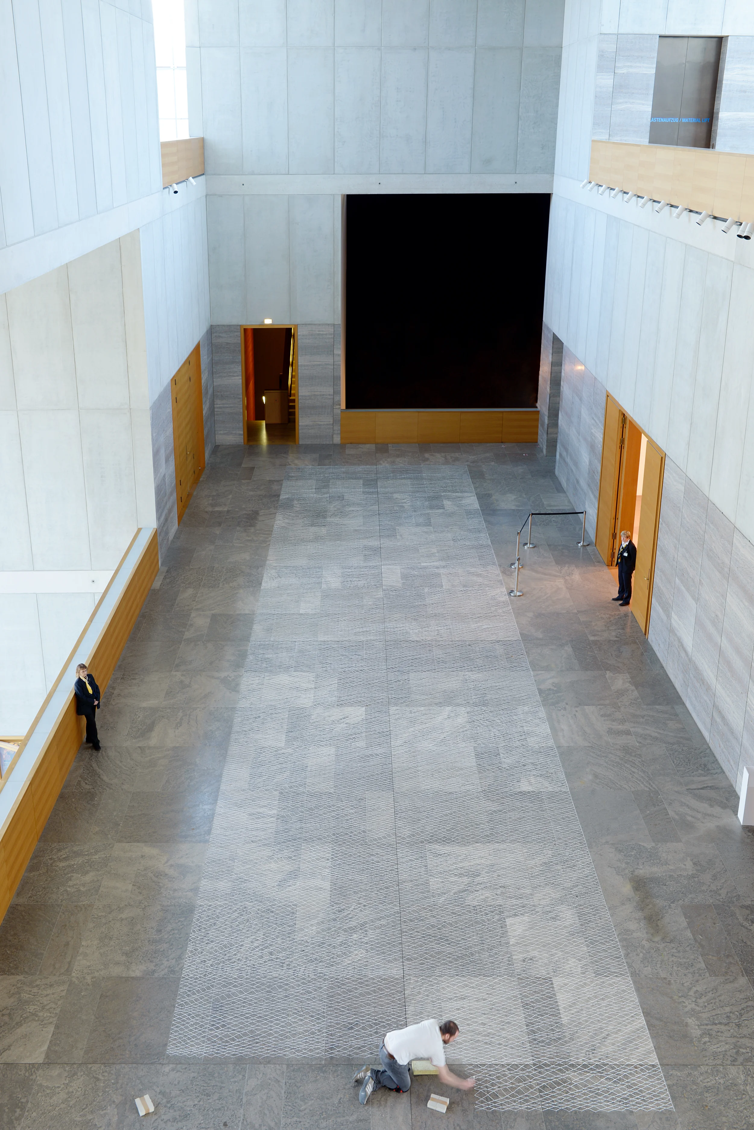 Site-specific drawing at the Museum of Fine Arts Leipzig