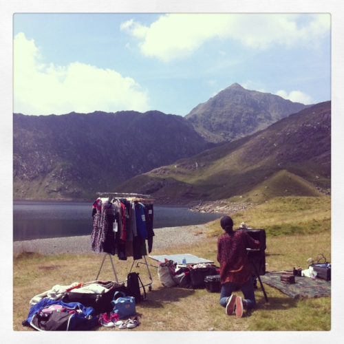 This picture was taken in Snowdonia, on a shoot for Crew Clothing Co. I love that this can be my office for the day!