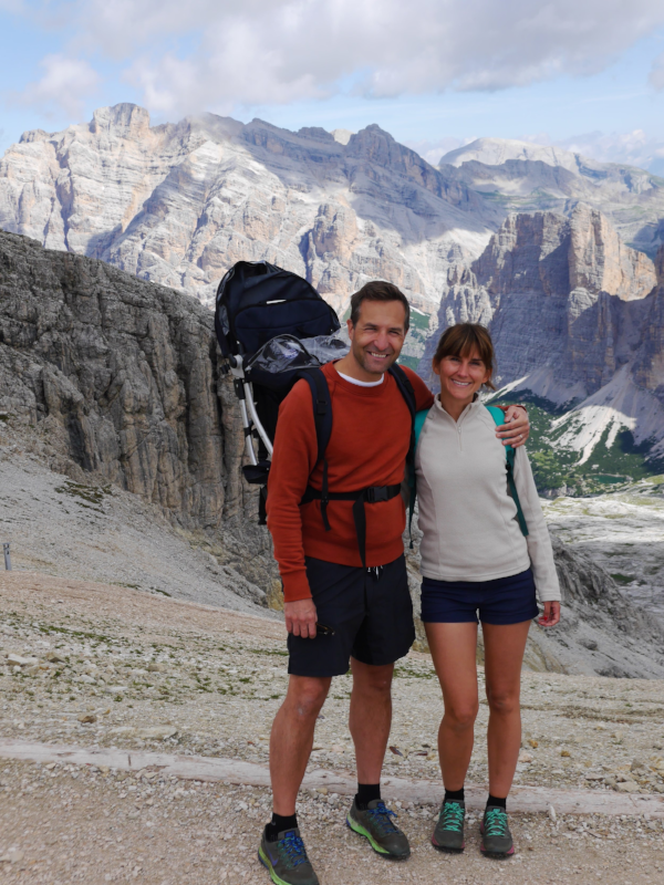 Me and my husband looking like we've just climbed Everest, when we had in fact just disembarked from the cable car and were just about to start the trek back down.