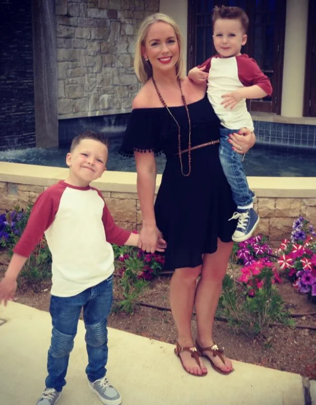 Here I am on holiday in Cyprus with my three boys! In this photo I'm 20 weeks pregnant with baby Jackson. 