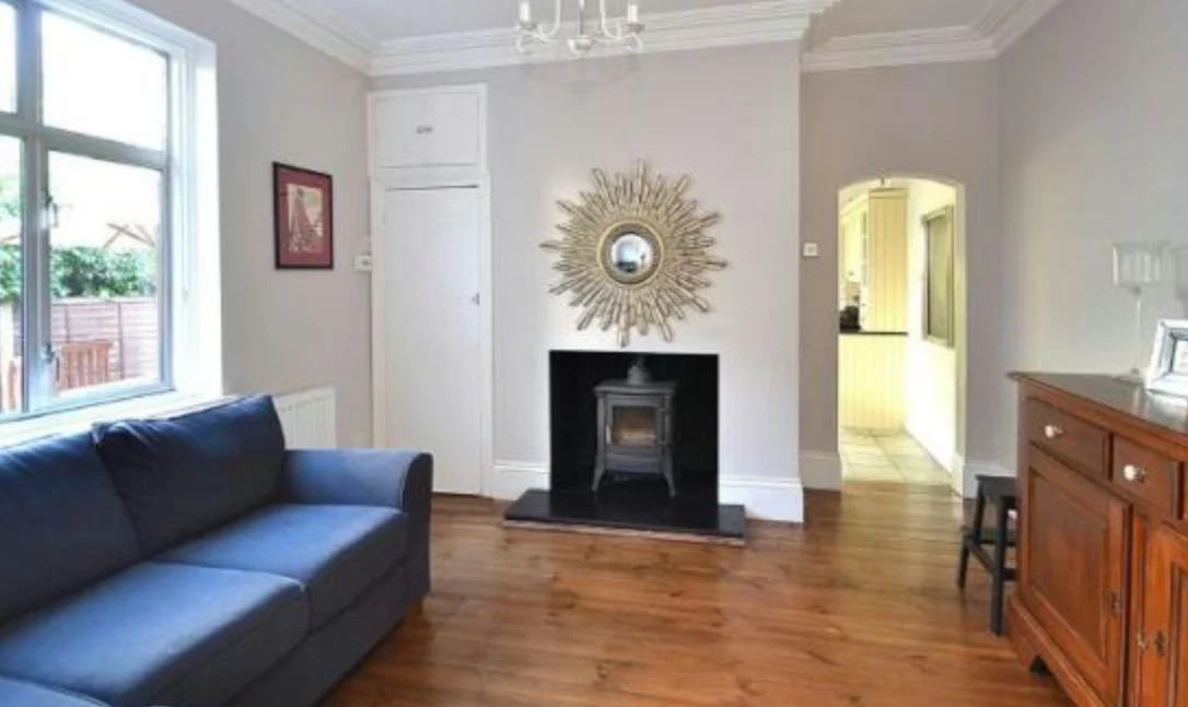 This is the only "before" pic I could find. It looks a bit sad doesn't it? I love when a house says something about the people that live in it, but this room really didn't say anything about our little clan.