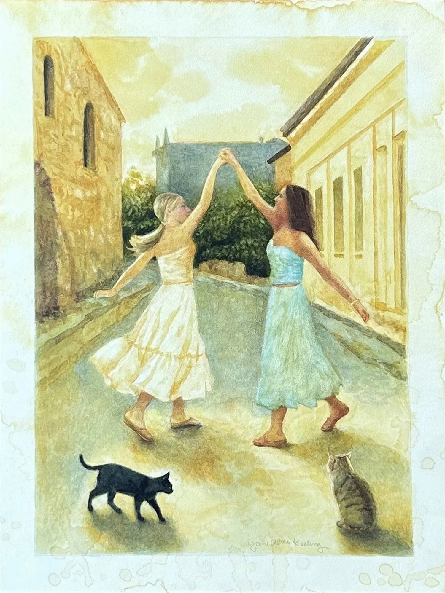 Twirling in Greece · 16 x 12