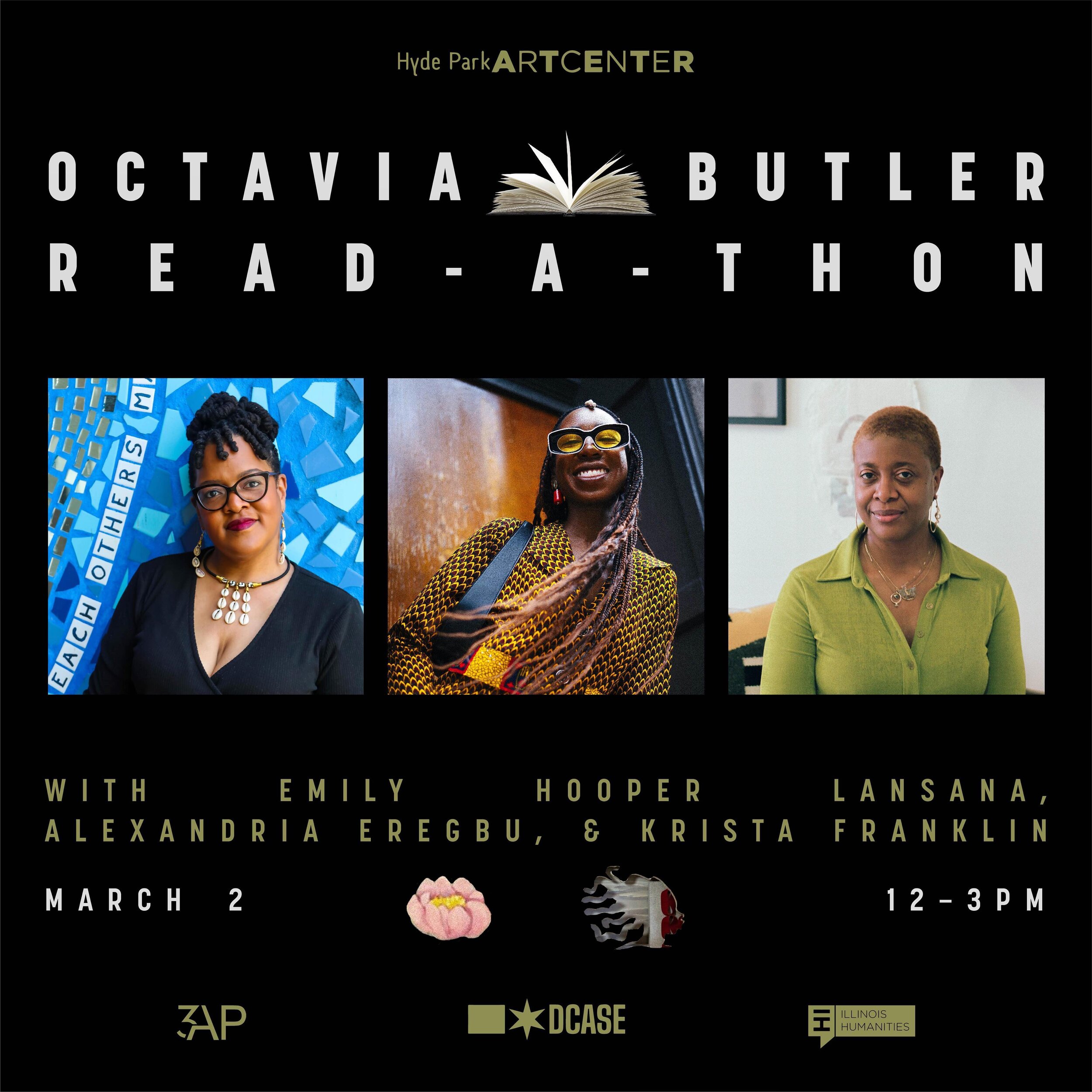 TOMORROW from 12-3PM @hydeparkartcenter ⭐️

I could not imagine a more beautiful way to kick off Women&rsquo;s Month than to join friends @emilylansana @therealkristaf at Hyde Park Art Center for the Octavia Butler Read-A-Thon 📚 as part of the closi