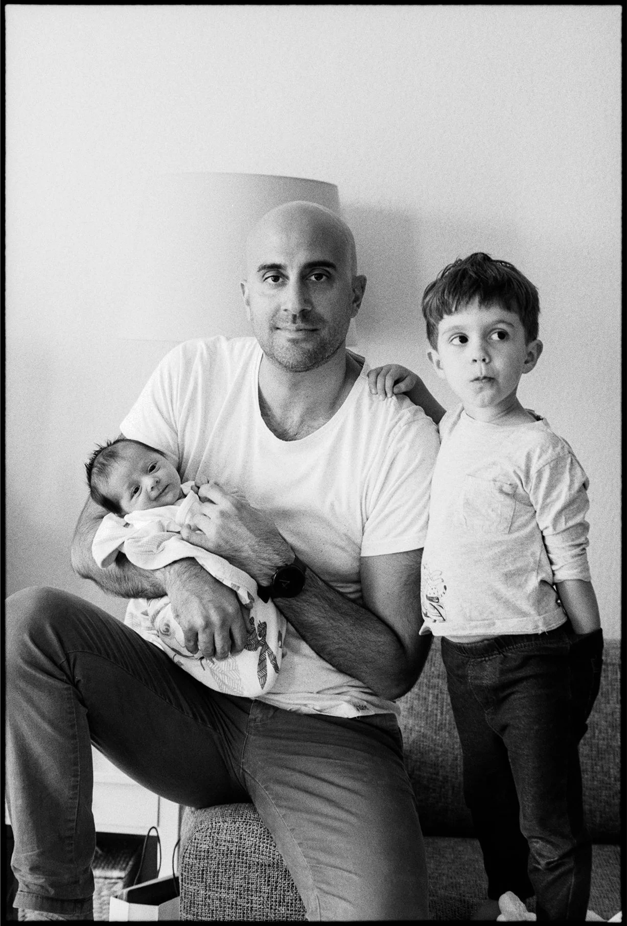 Watscho Ovasapian with sons, on Kodak TriX 400