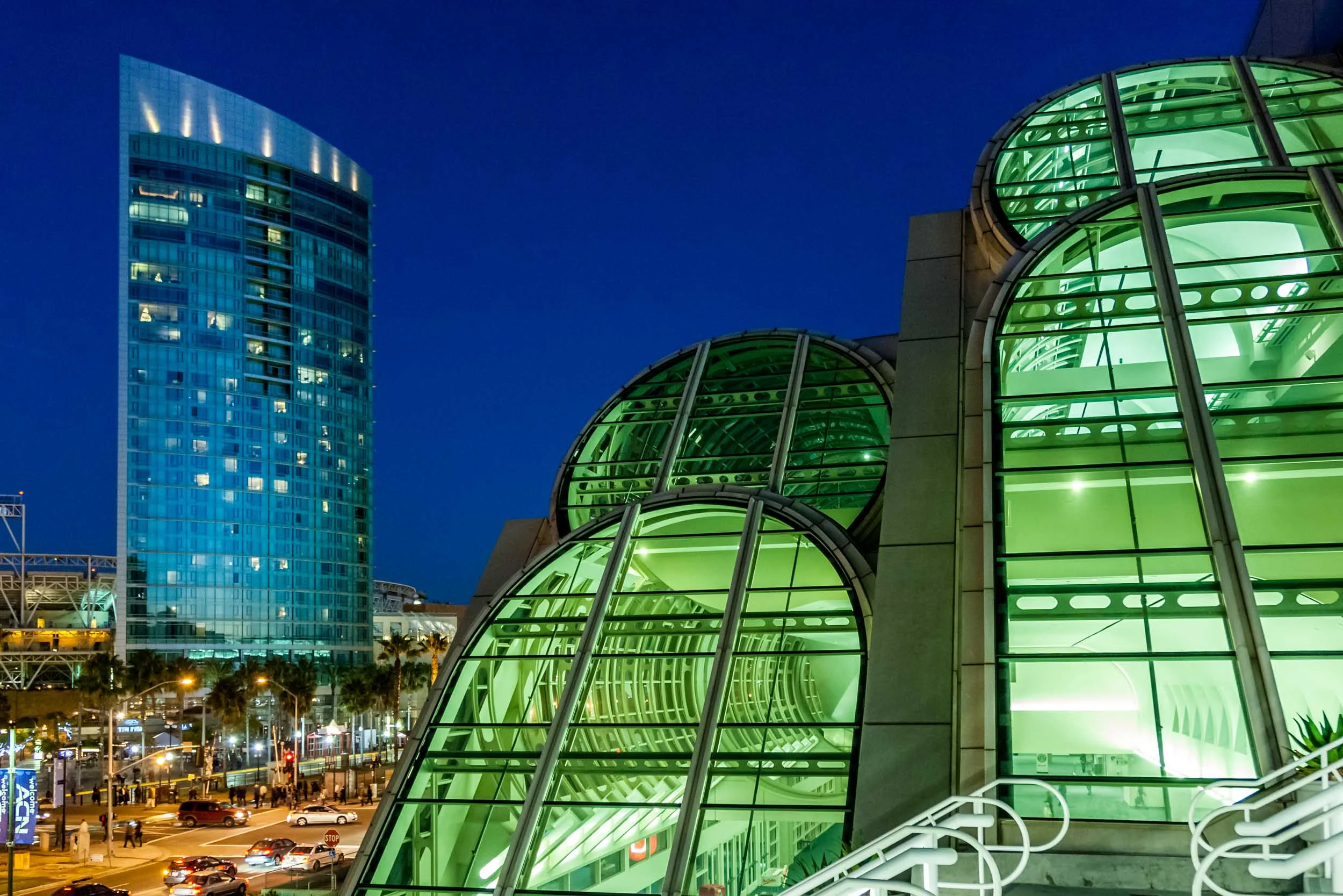 CONVENTION CENTER, DOWNTOWN SAN DIEGO, CALIFORNIA.