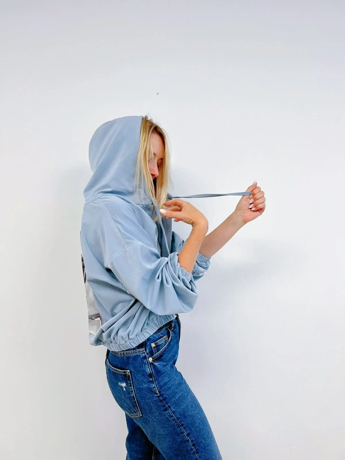 La veste hoodie BLUE BABY