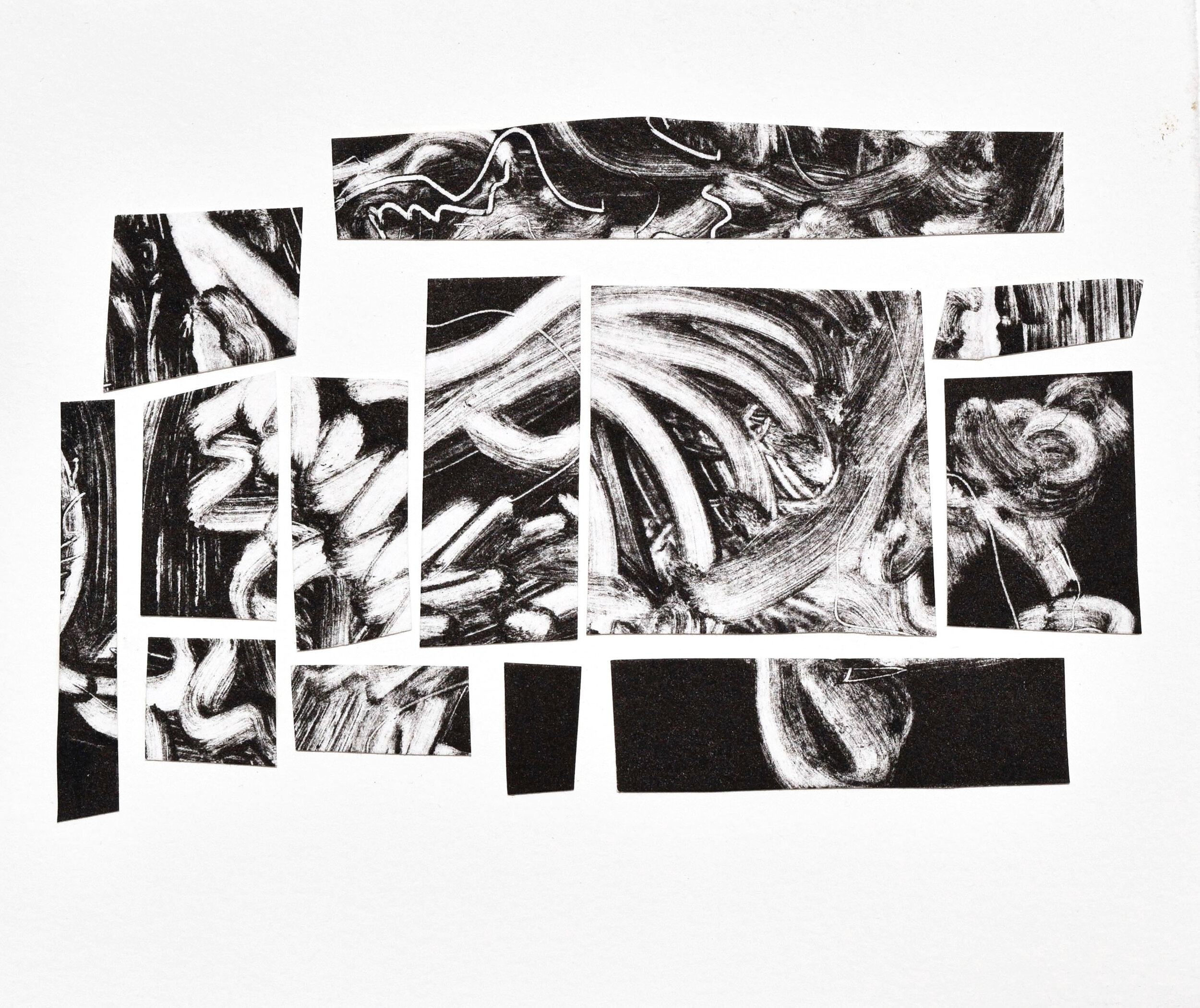 Monotype Collage no. 3, 2014 (4.75 x 5.5'') signed en verso