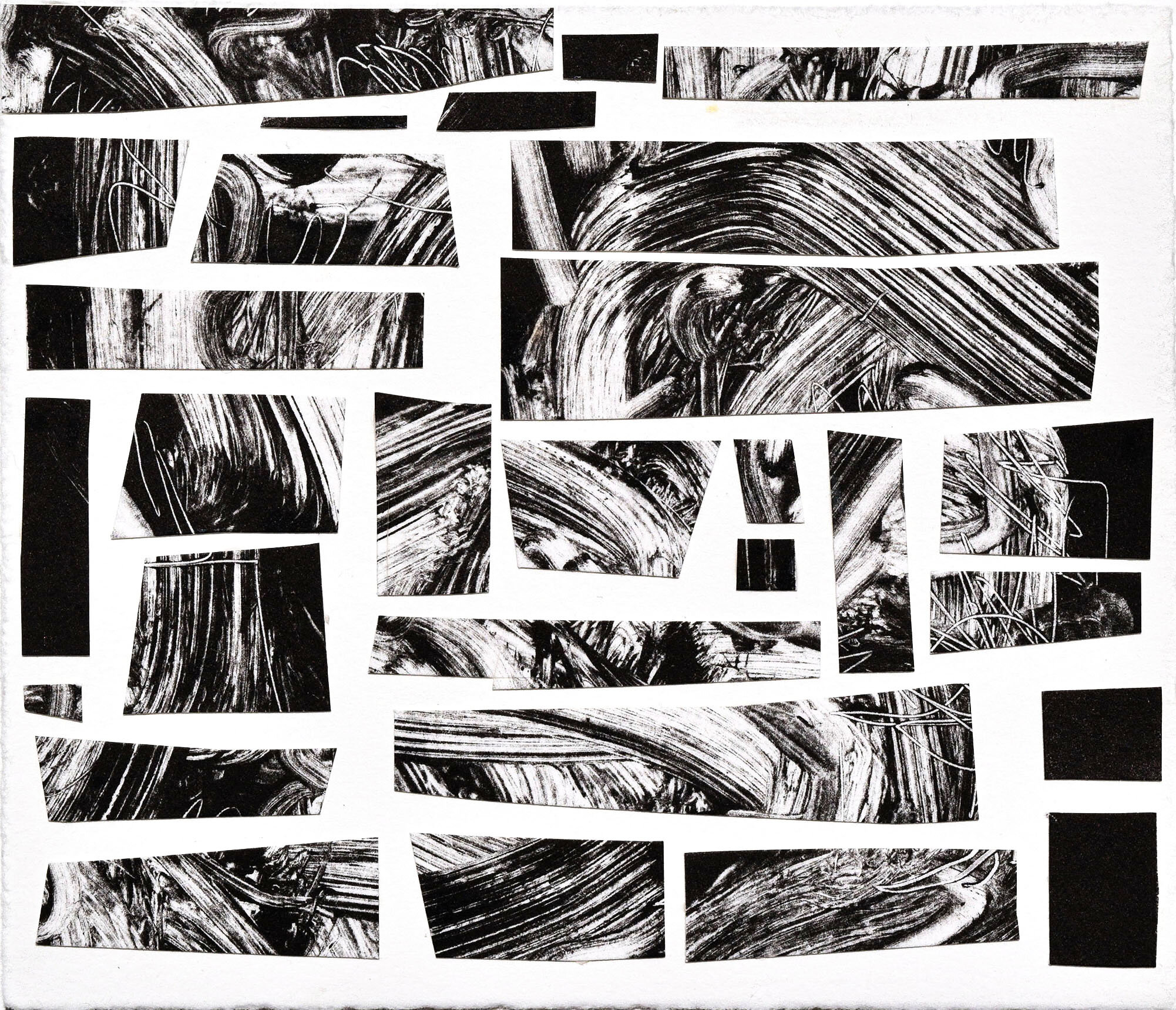 Monotype Collage no. 12 , 2014 (4.75 x 5.5'') signed en verso