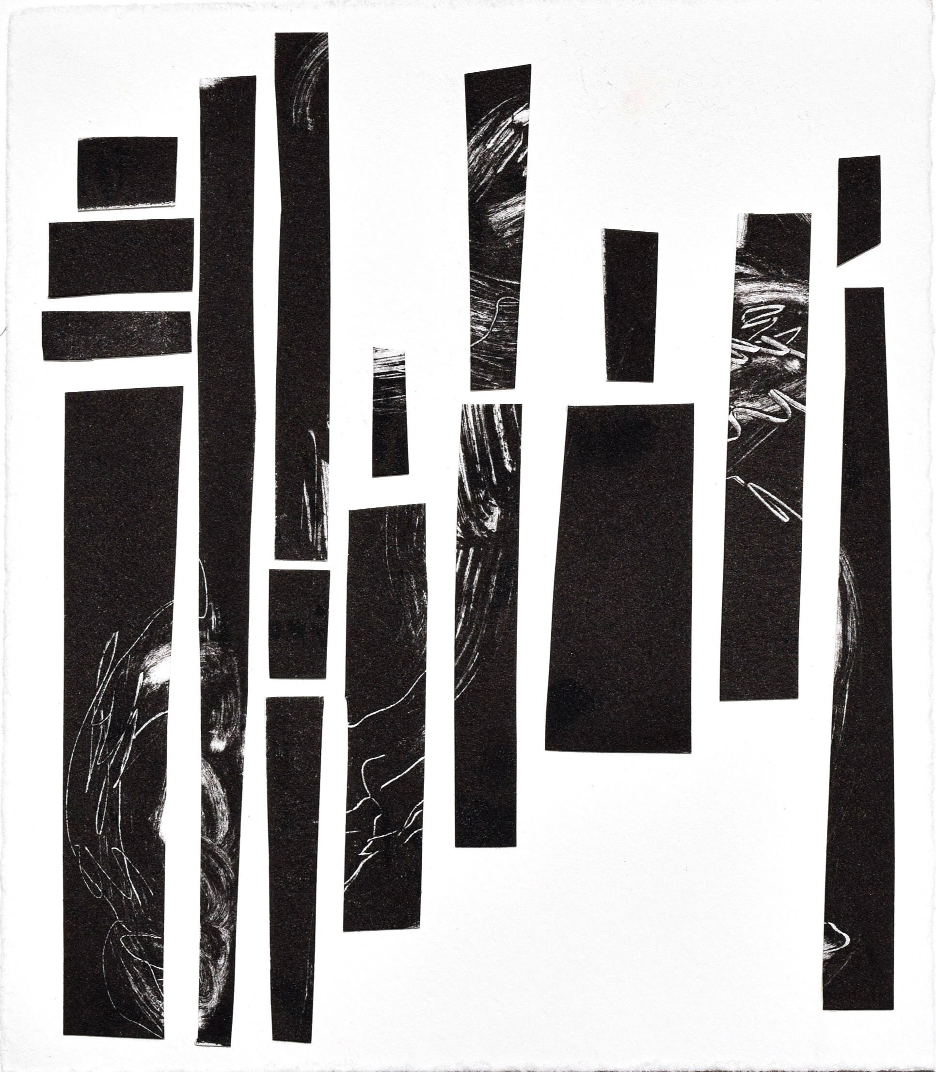Monotype Collage no. 10 , 2014 (4.75 x 5.5'')  signed en verso
