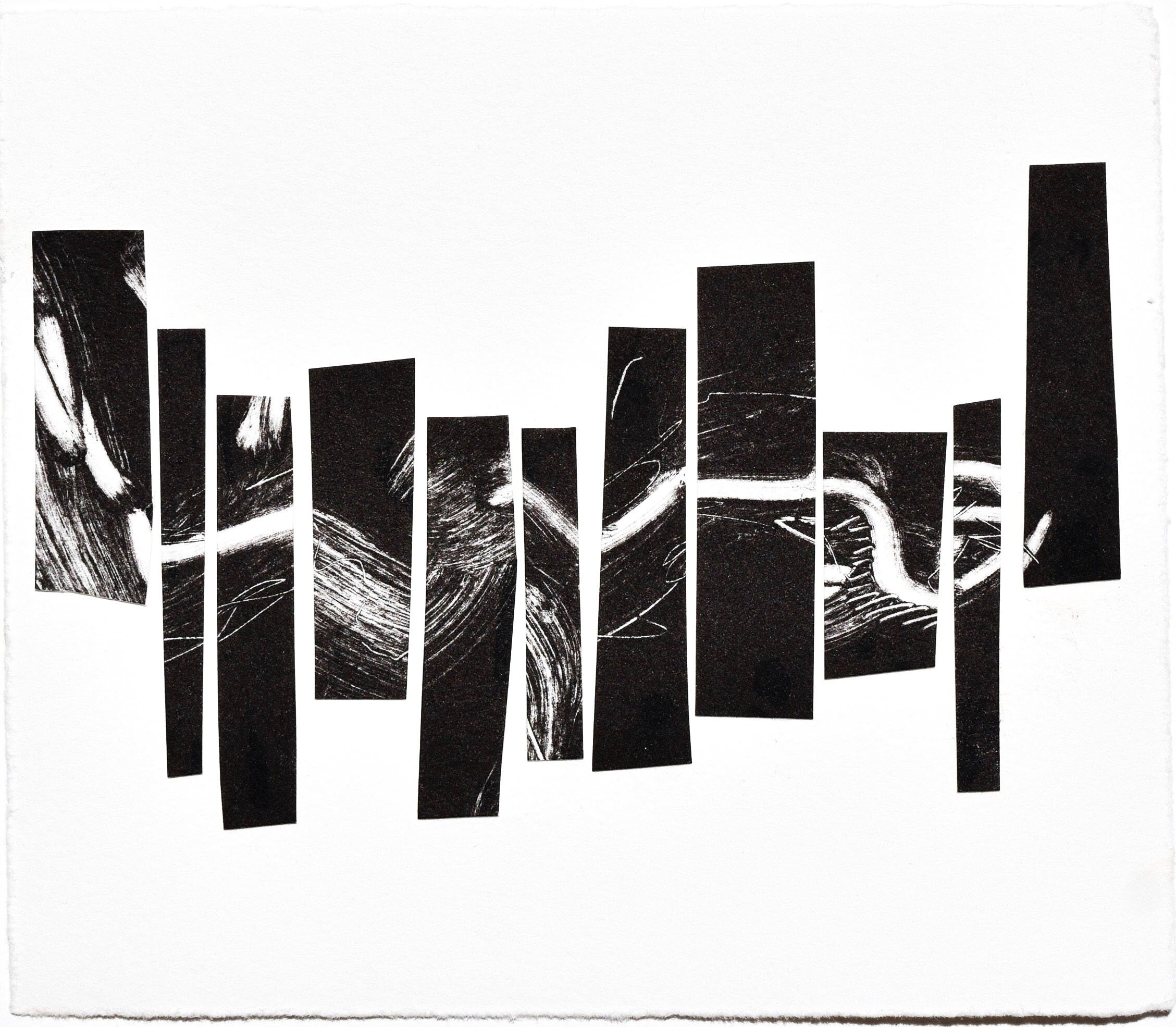 Monotype Collage no. 11, 2014  (4.75 x 5.5'') signed en verso