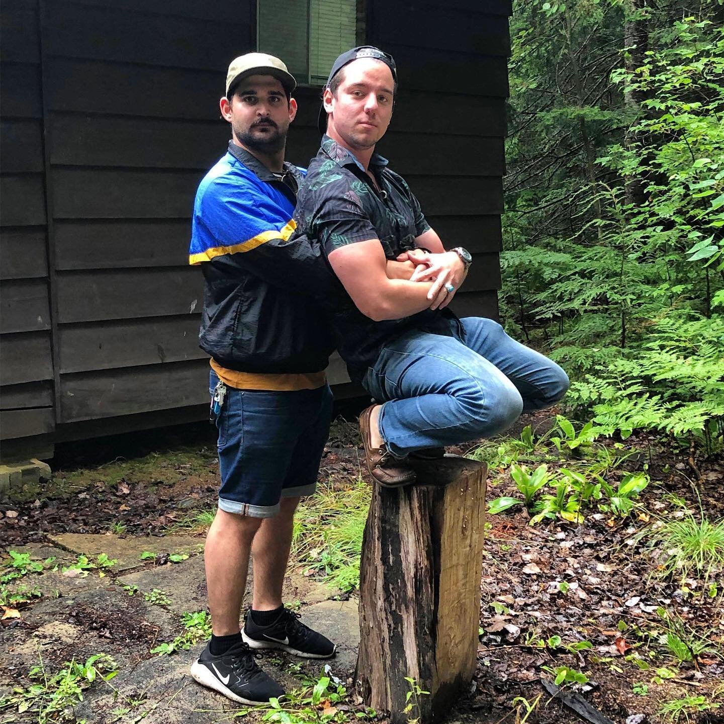 HEY FRIENDS!

Check out this sweet cottage picture of us hugging on a log!

AHA now that I have your attention @thevla27 and I were featured on an episode of @stageworthypod with @philrickaby. We had such a good time chatting with Phil and would love