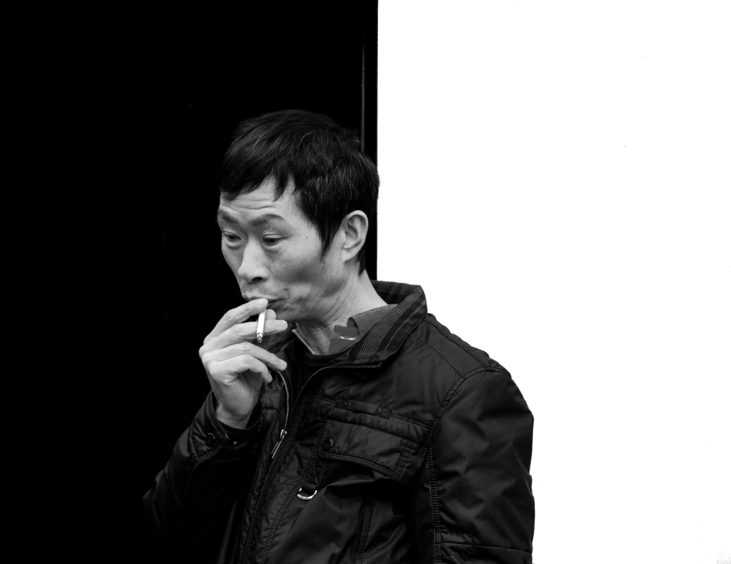 A man with a cigarette