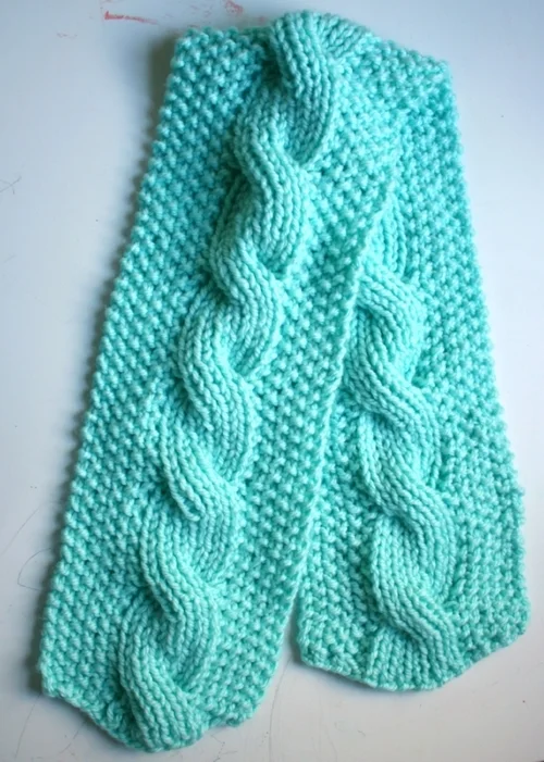 reversible cable scarf pattern