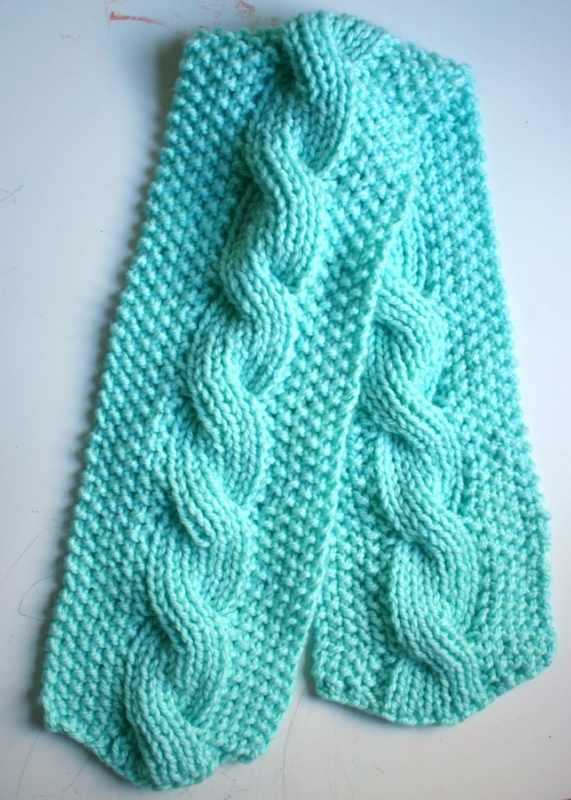 Bulky Knit Reversible Cable Scarf Pattern Picture Healer
