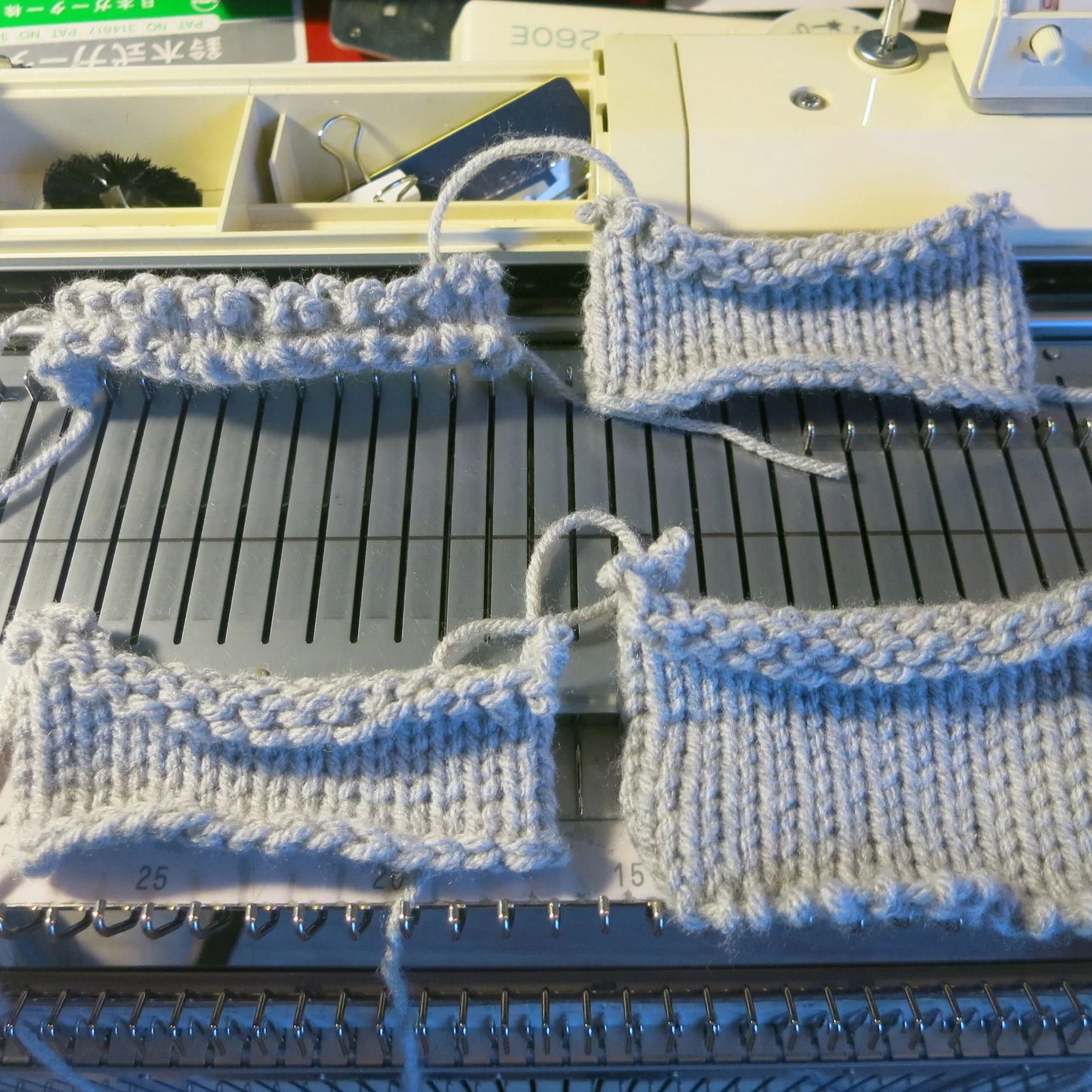 Machine knitting cast on and bind off video tutorial