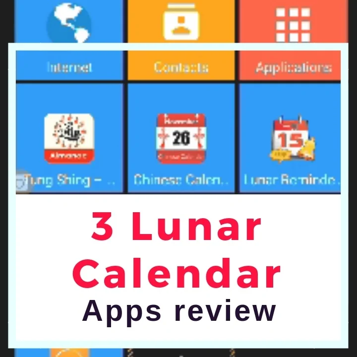 Feng Shui lunar calendar (yellow calendar) apps review for lucky date selection
