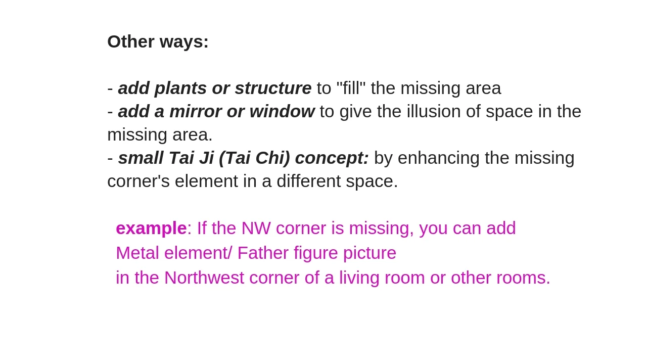 Missing corner Feng Shui remedy with the Ba Gua chart — Picture Healer ...