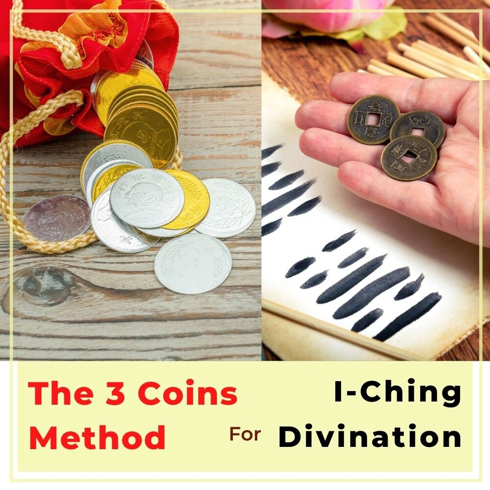 I Ching Divination With 3 Coins Picture Healer Feng Shui Craft Art Chinese Medicine