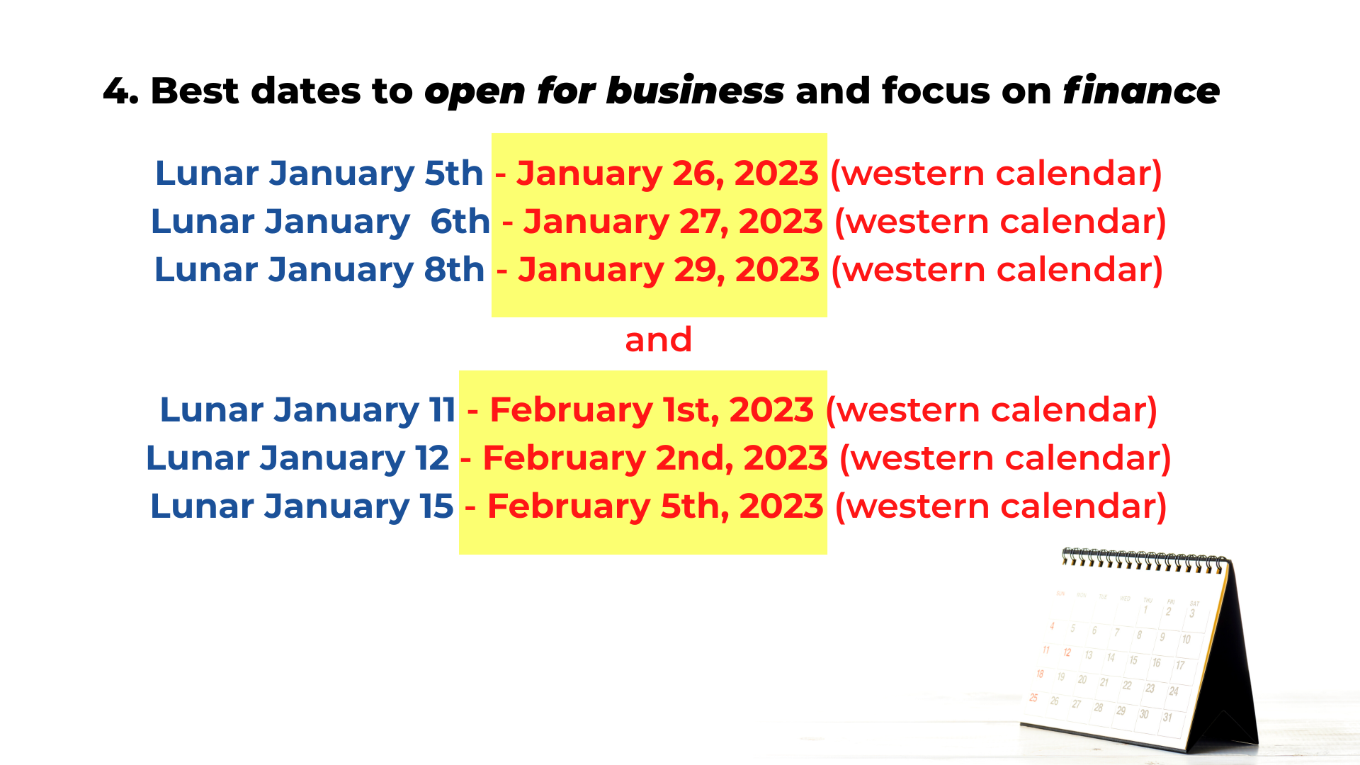 Important dates to prepare for the 2023 lunar new year — Picture Healer