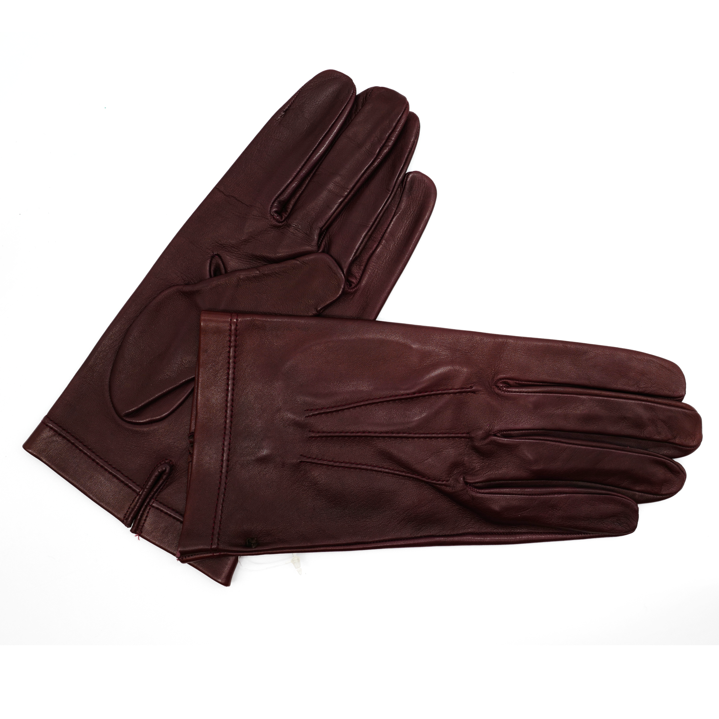MEN'S CASHMERE LINED GLOVES BURGUNDY 
