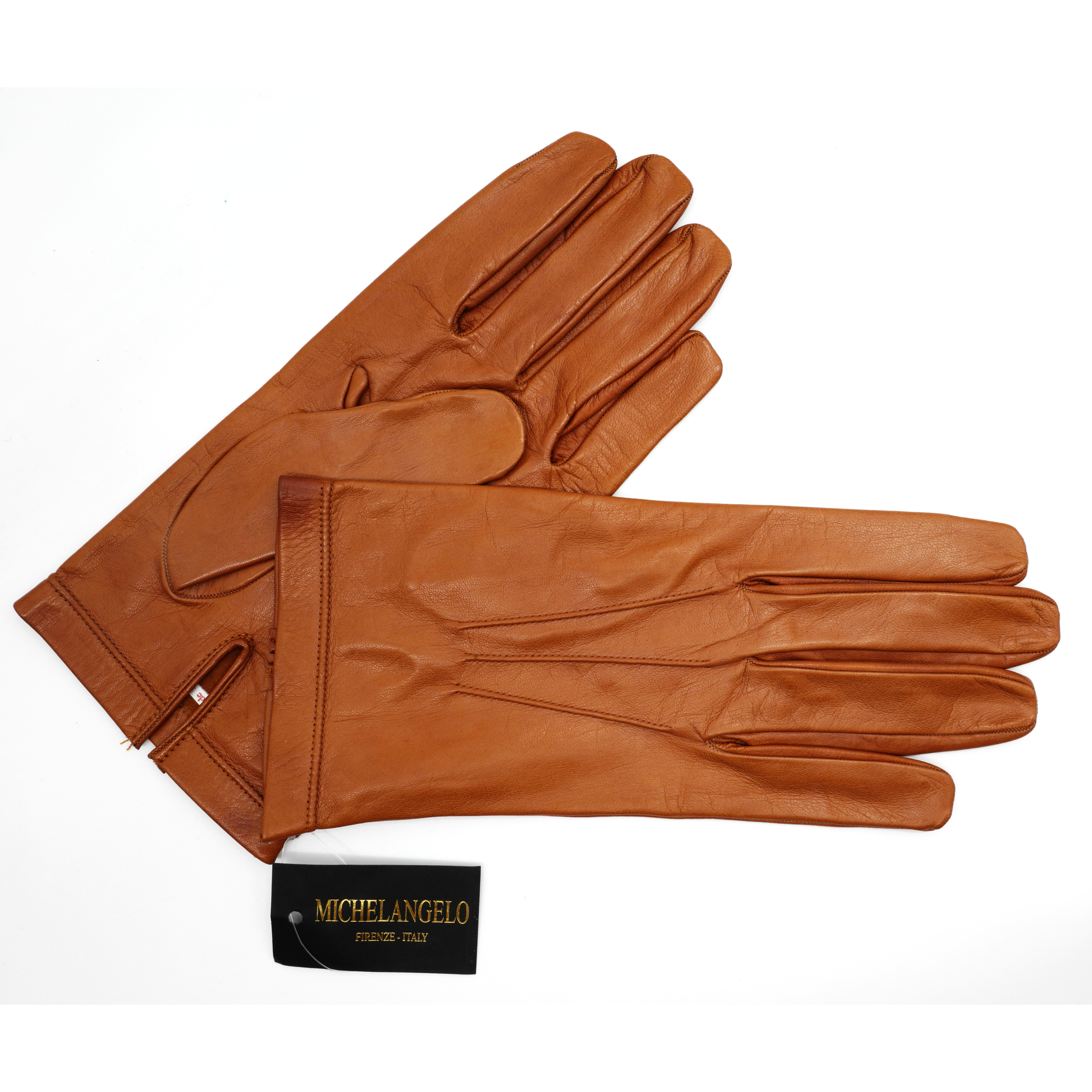 MEN'S CASHMERE LINED GLOVES LIGHT BROWN 