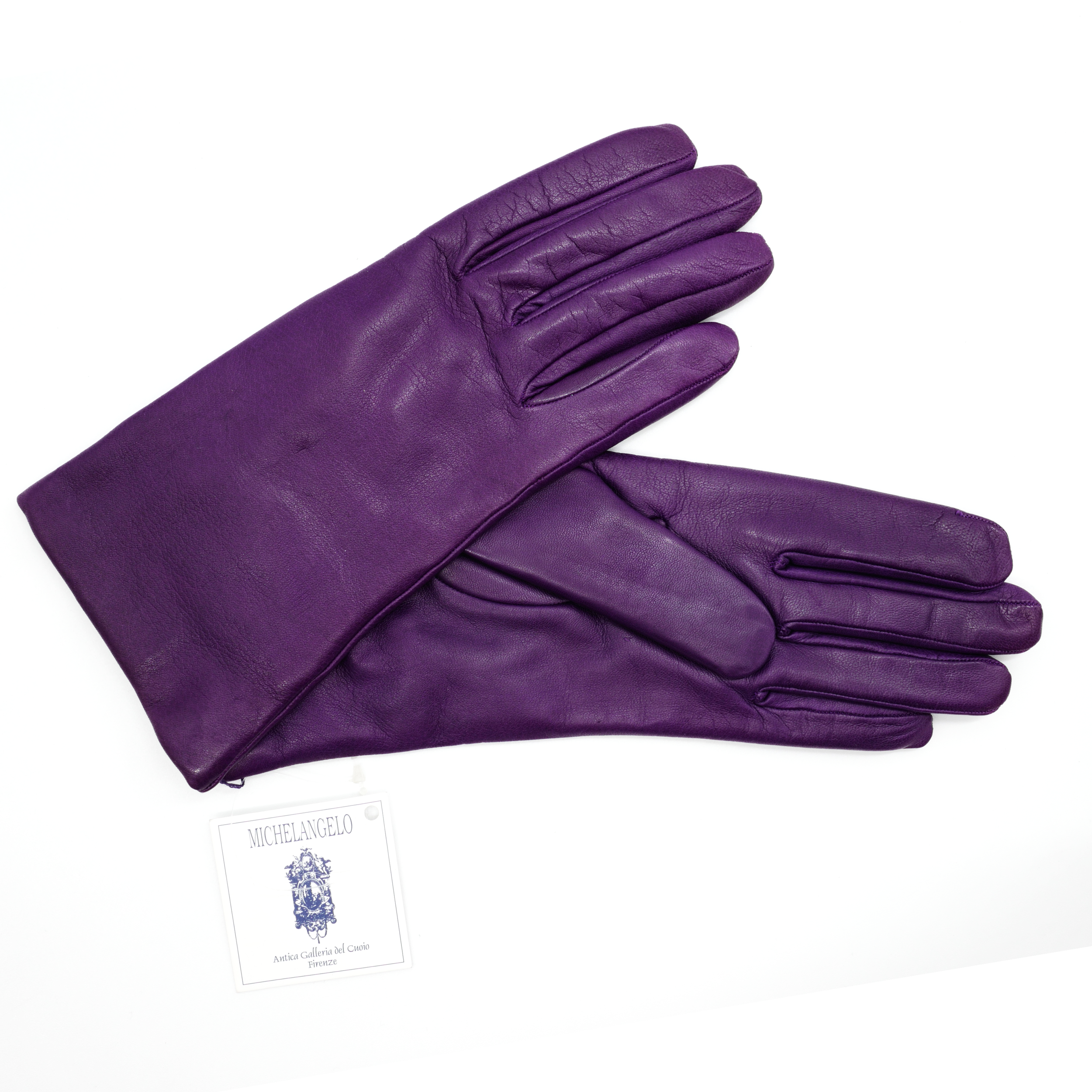 LADIES CASHMERE LINED GLOVES PURPLE 