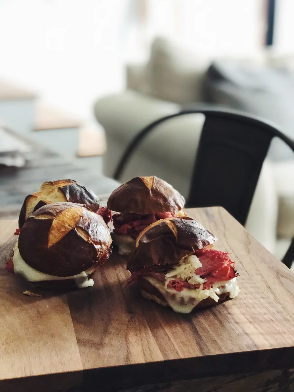 Mini Reuben Sliders — Caramelized