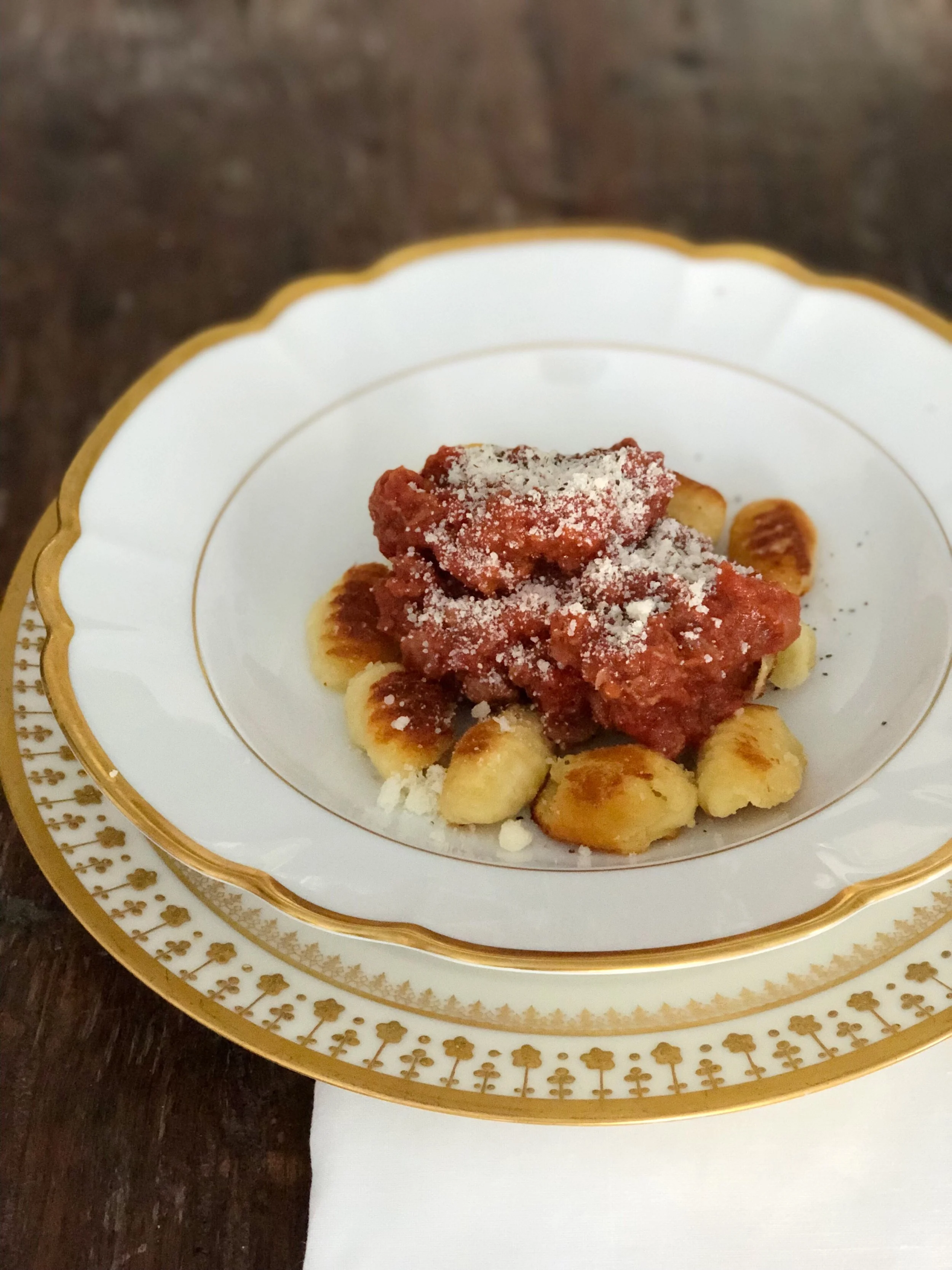 Crispy Gnocchi with Lamb Ragu