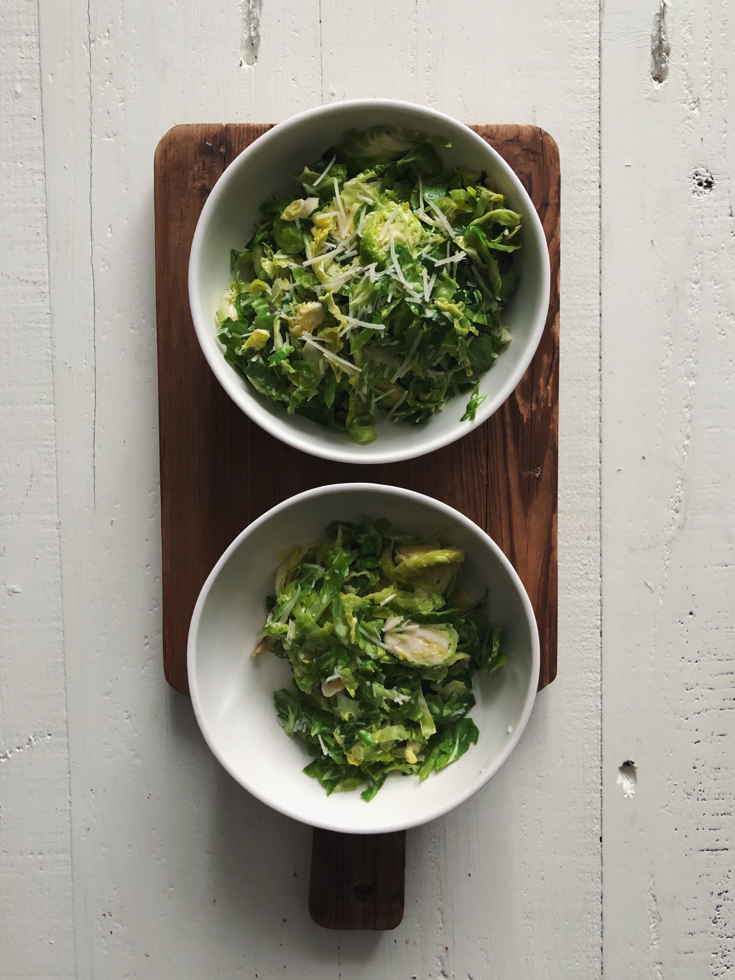 Shaved Brussels Sprouts Salad with Lemon + Parmesan