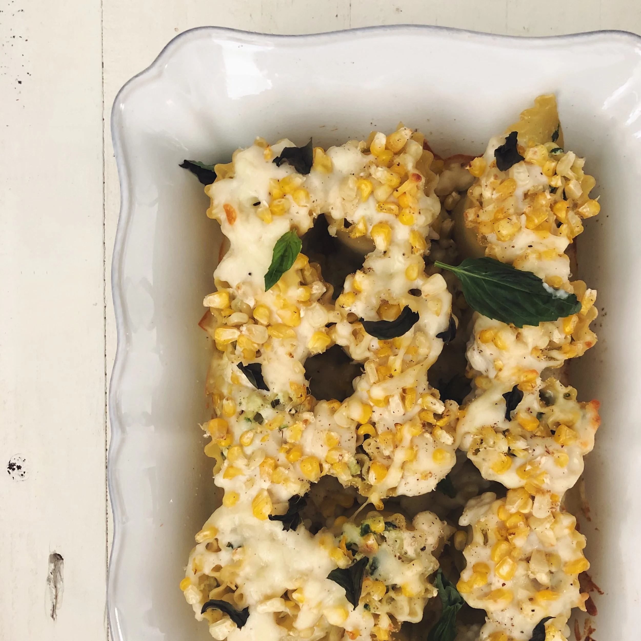Summer Lasagna Roll-Ups with Healthy Alfredo Sauce
