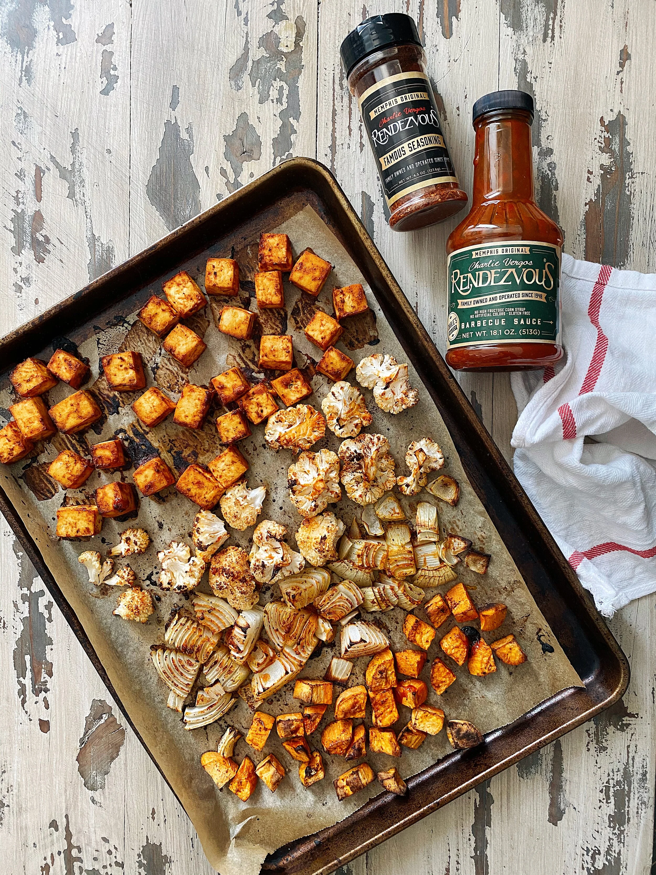 Sheet Pan BBQ Tofu Bowls