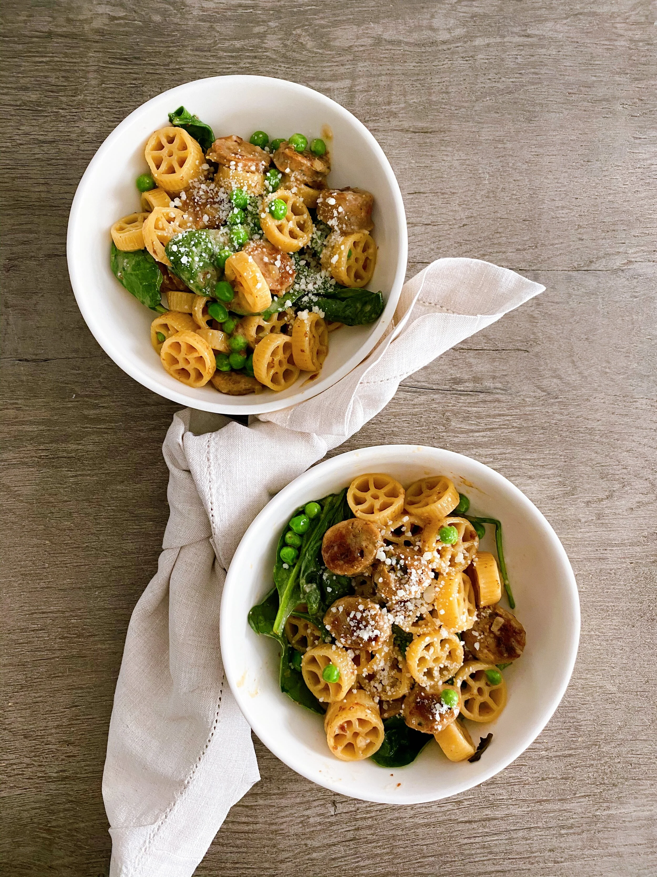 One Pot Pinwheel Pasta With Italian Sausage Caramelized