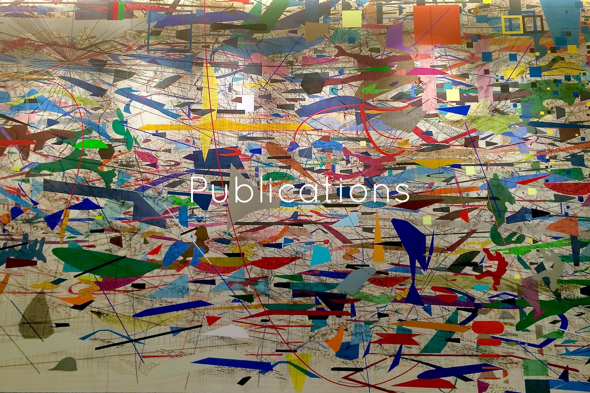 Photo of Julie Mehretu’s “Mural” of financial markets.