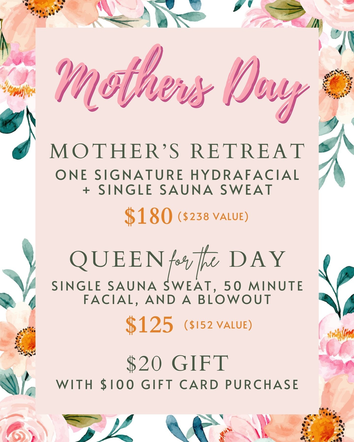 Treat the special woman (or women) in your life to an unforgettable Mother&rsquo;s Day with our exclusive packages designed to pamper &amp; indulge ✨
Get yours in-salon or purchase online
