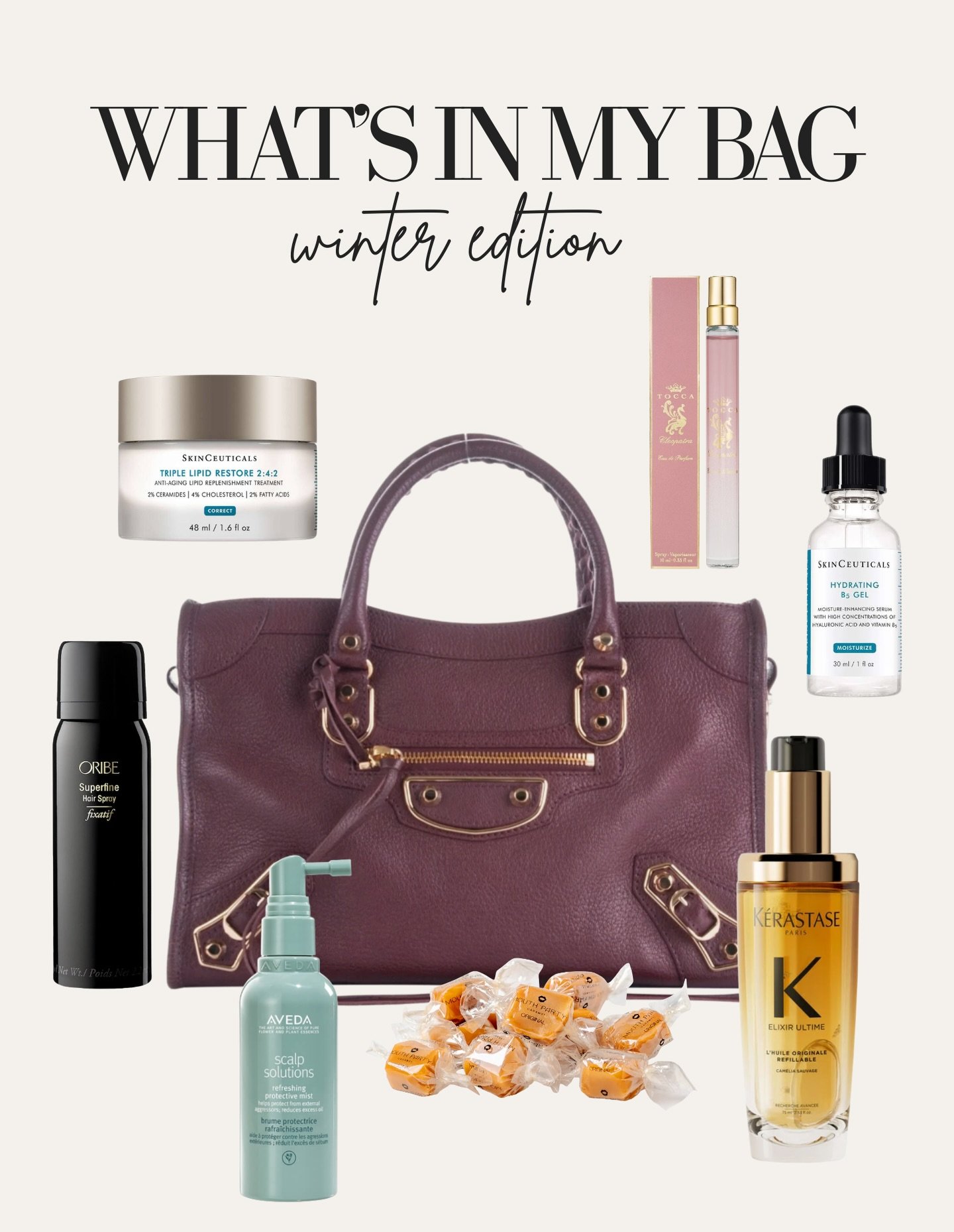 What&rsquo;s in my bag- winter edition ❄️
Consider this a little winter survival kit.