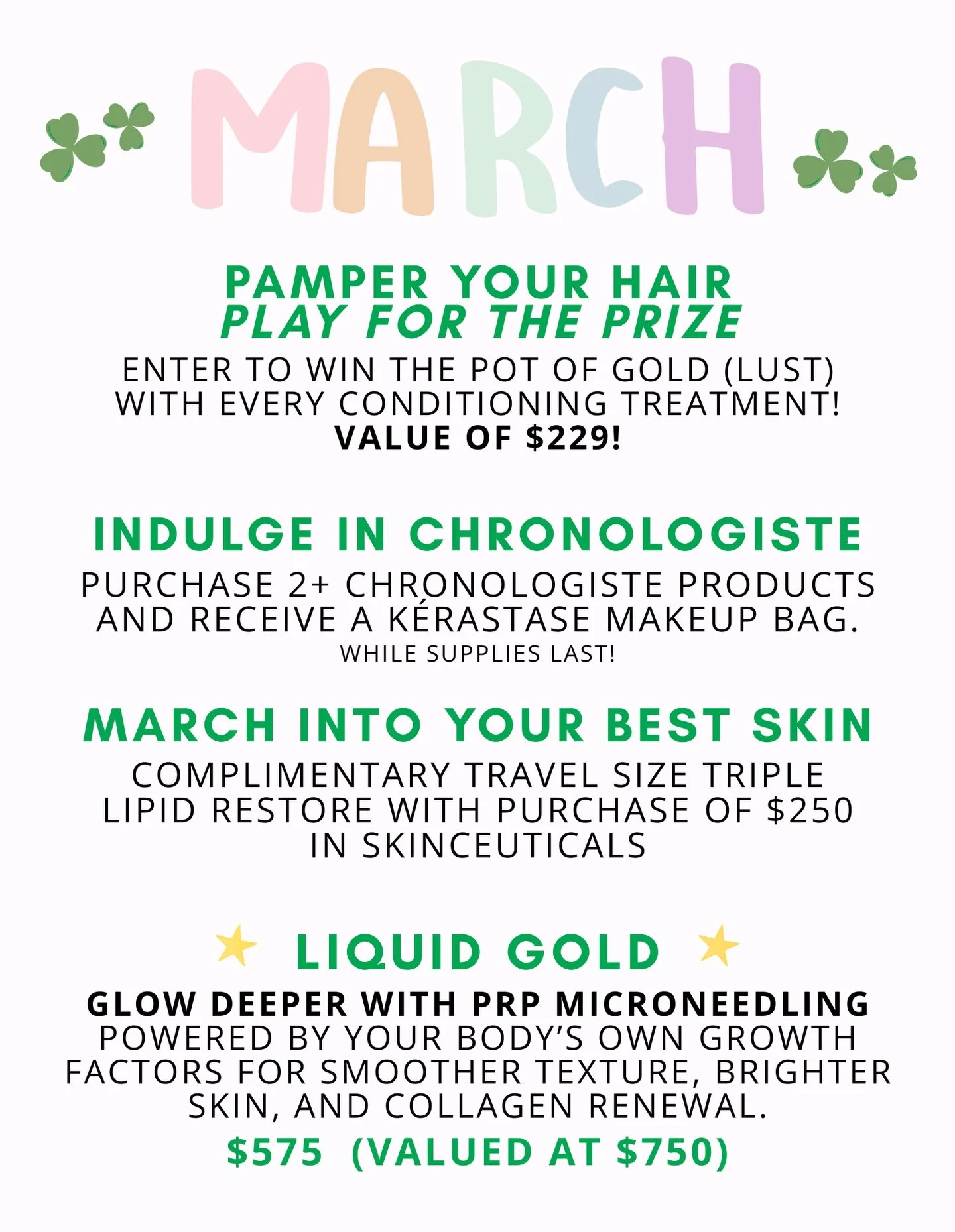 Step into March with elevated skin &amp; hair✨
A peek into what&rsquo;s happening at Bella this month! 

For more information on the ⭐️Liquid Gold⭐️ head over to bellalagomedspa.com!