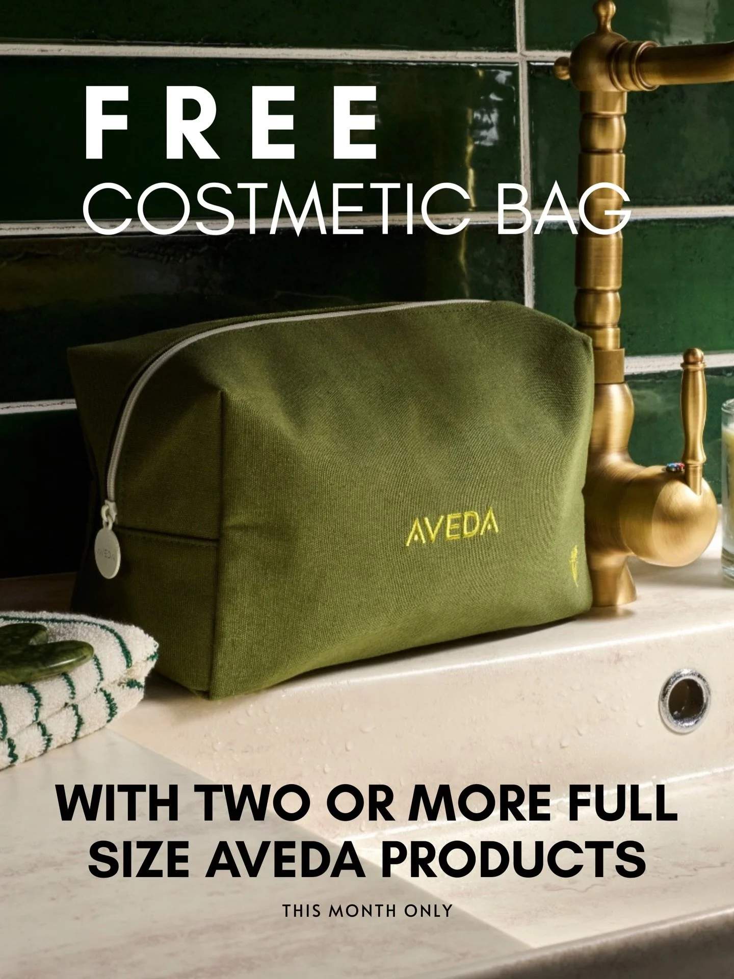April specials! 🌸

AVEDA &bull; Purchase any two full size products &amp; receive a complimentary cosmetic bag
SKINCEUTICALS &bull; spend $250+ and receive a complimentary travel size A.G.E. Interrupter Advanced 
KERASTASE &bull; 20% off all product