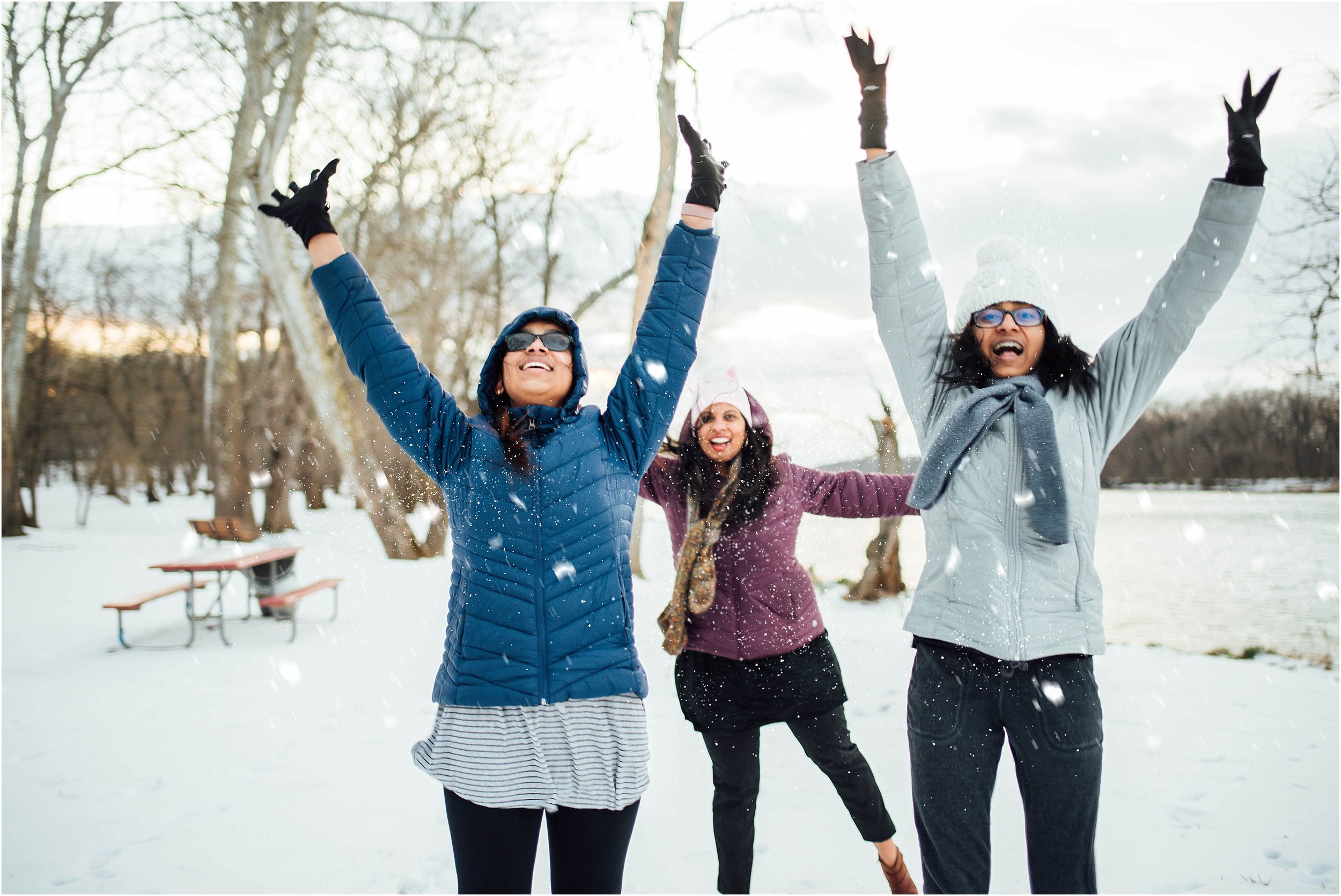 Family Snow Portraits at Algonkian Regional Park
