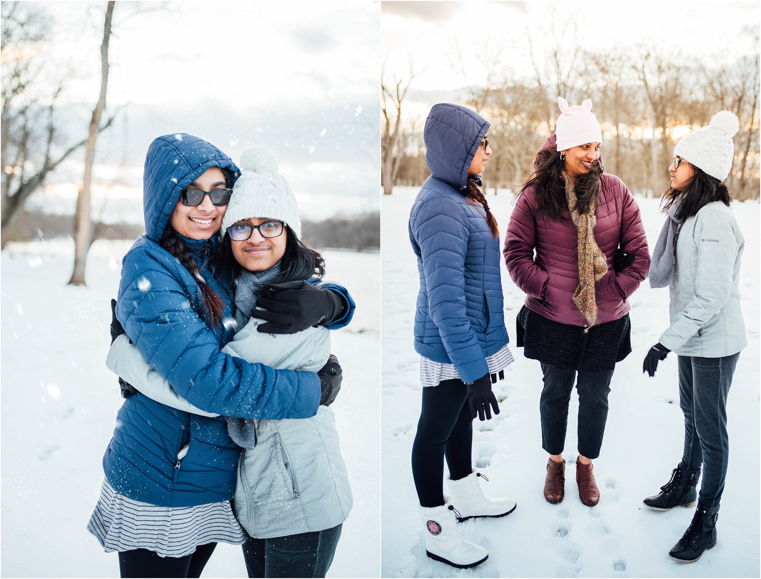 Family Snow Portraits at Algonkian Regional Park