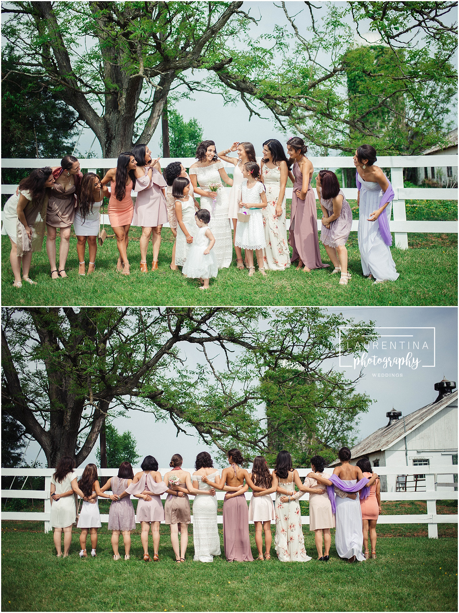Bridal Party Portraits Bahai Wedding Briar Patch Bed and Breakfast