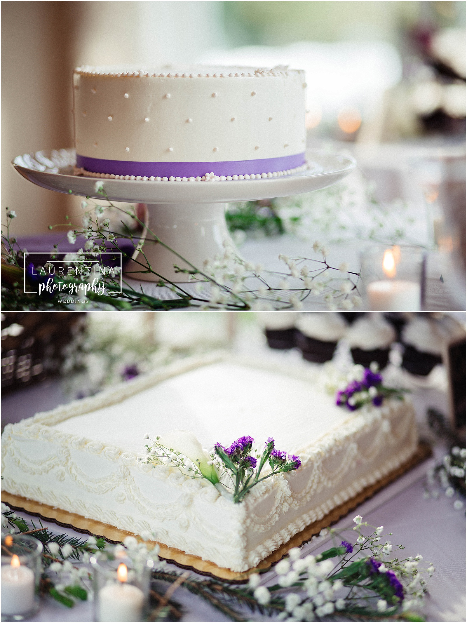 White Satin and Lavender Wedding Cake Bahai Wedding Briar Patch Bed and Breakfast