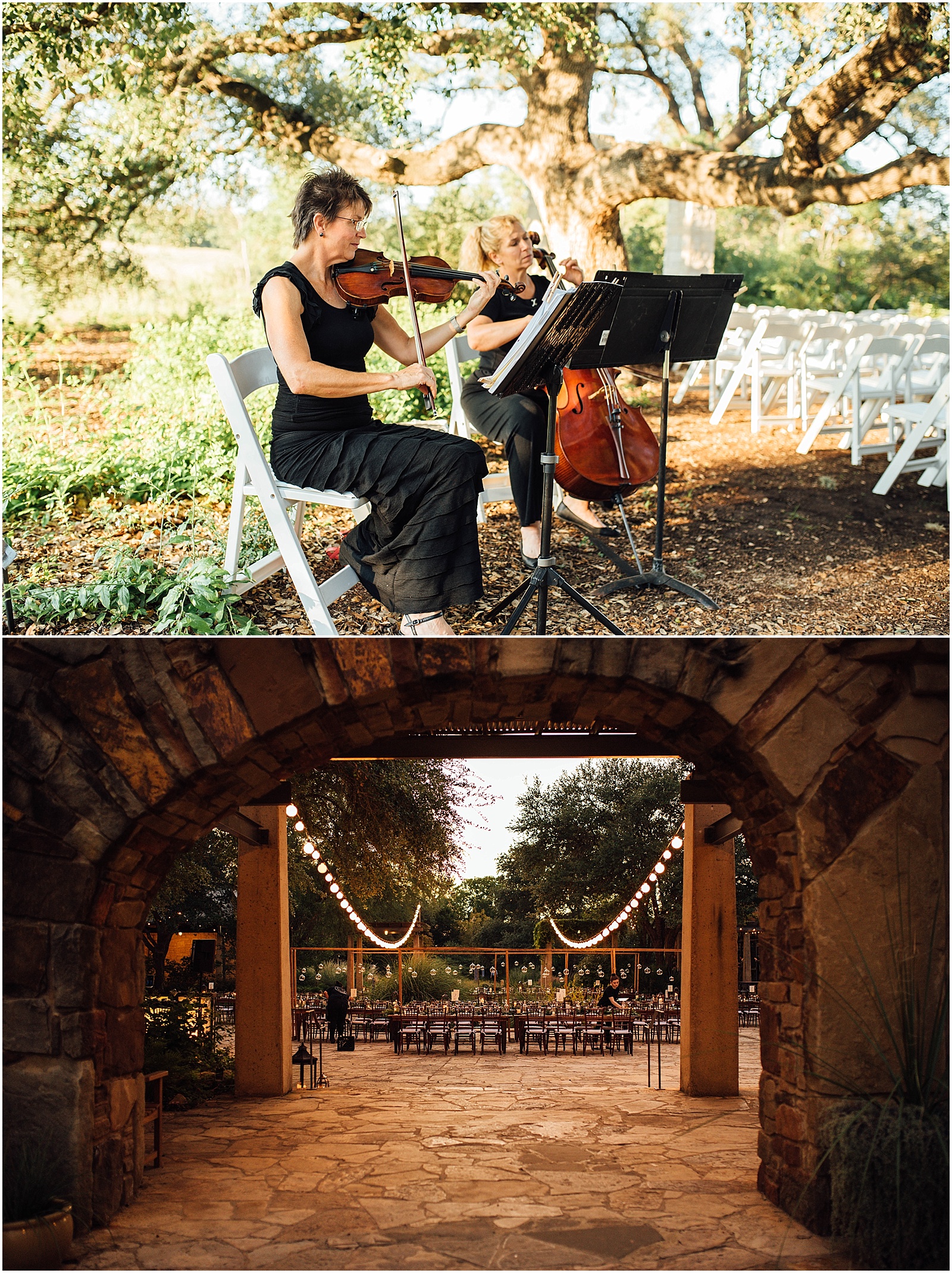 Live musician Blush Pink Bridal Details at Lady Bird Johnson Wildflower Center Austin Texas Wedding