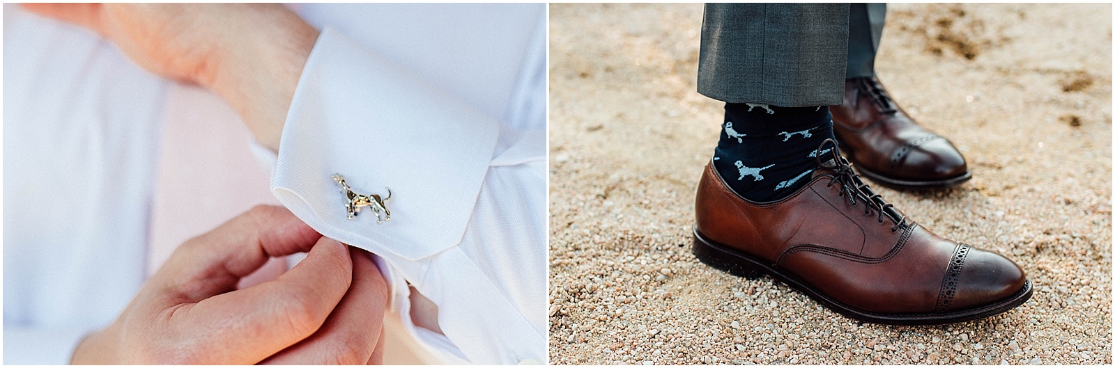 J Hilburn dog cufflinks Blush Pink Bridal Details at Lady Bird Johnson Wildflower Center Austin Texas Wedding